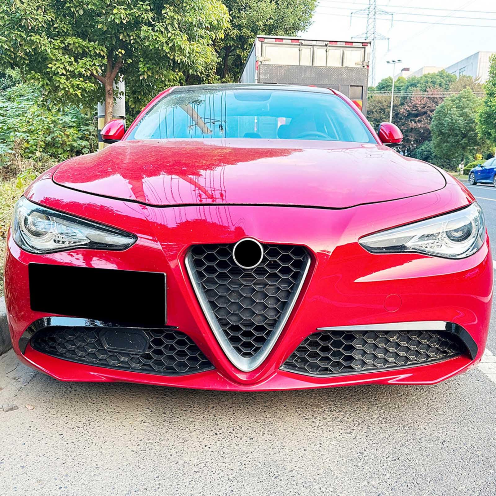Spoiler Frontale Auto per Alfa Romeo Giulia Standard Edition 2015-2022, Paraurti Anteriore Auto con Spoiler Rinforzato Coltello da Vento Anticollisione,Carbon Fiber