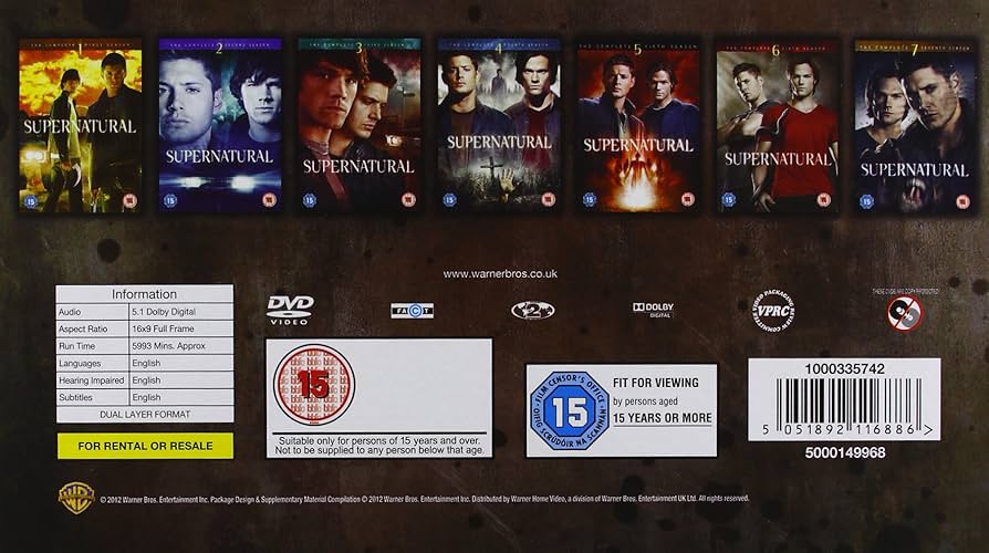 SUPERNATURAL シーズン1から7 Amazon.com: Supernatural