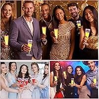 Vista 6 de Gerrii 300 copas de champán de plástico a granel, copas de champán desechables transparentes de 4.5 onzas, vasos de tostado con borde para boda