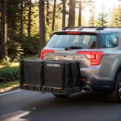 Miniatura 6 de ARKSEN Portaequipajes con enganche de 53 x 19 x 5 pulgadas, capacidad de 500 libras, cesta de equipaje receptora de 2 pulgadas para automóvil, SUV,