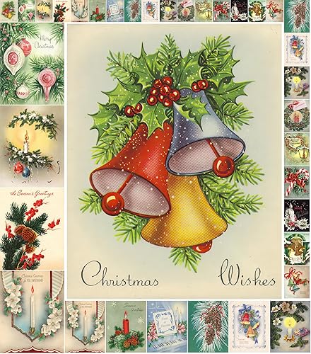 Vista 31 de Decoupage - Paquete de papel (35 hojas de 6 x 8 pulgadas), adorables sombreros esponjosos de gatos i Stanta con regalos y decoraciones navideñas