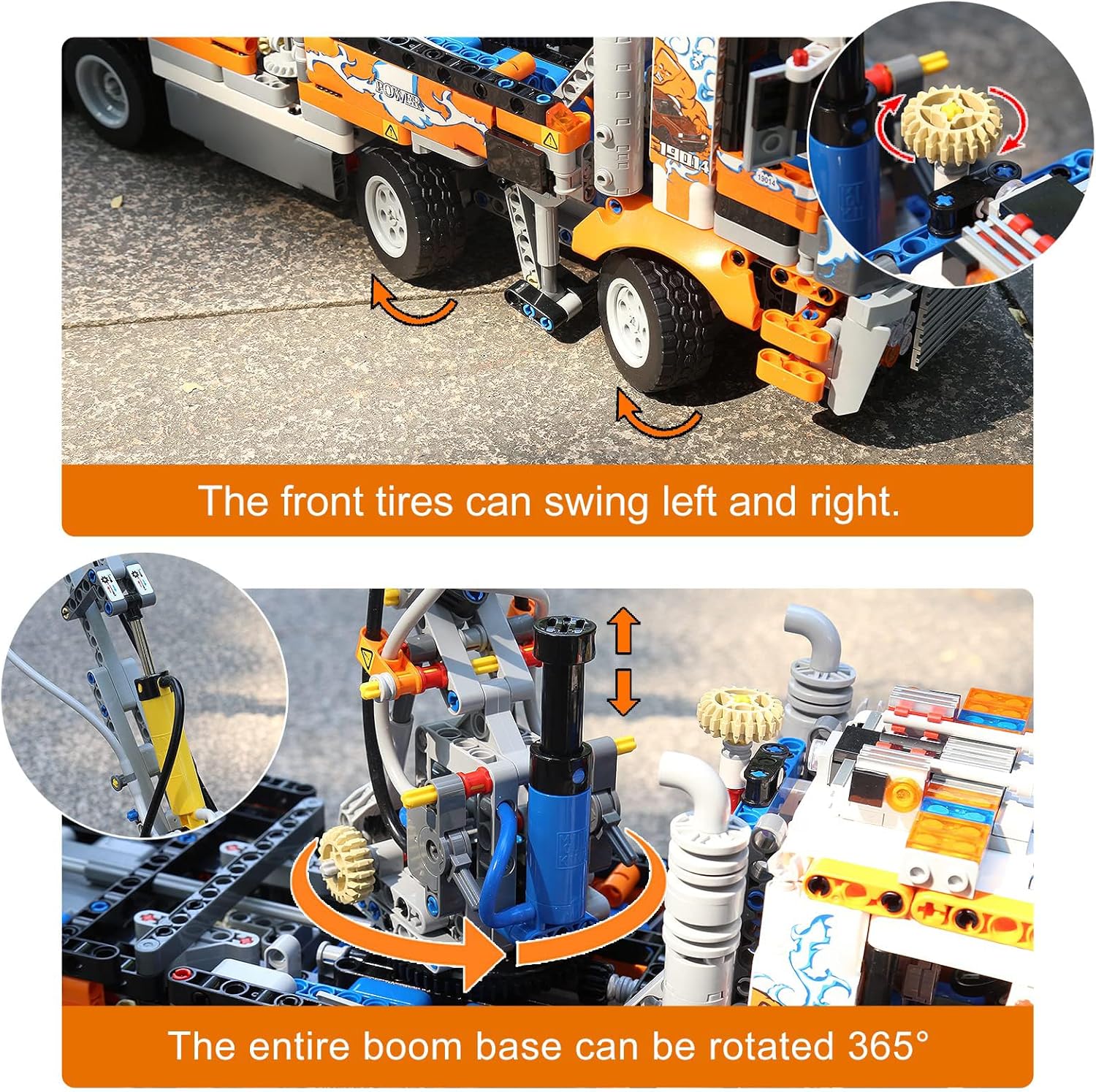 Mould King Concrete Pump Truck Building Set for Kids Ages 14+, Terrain Tow Truck Model Toys (2,098Pieces)