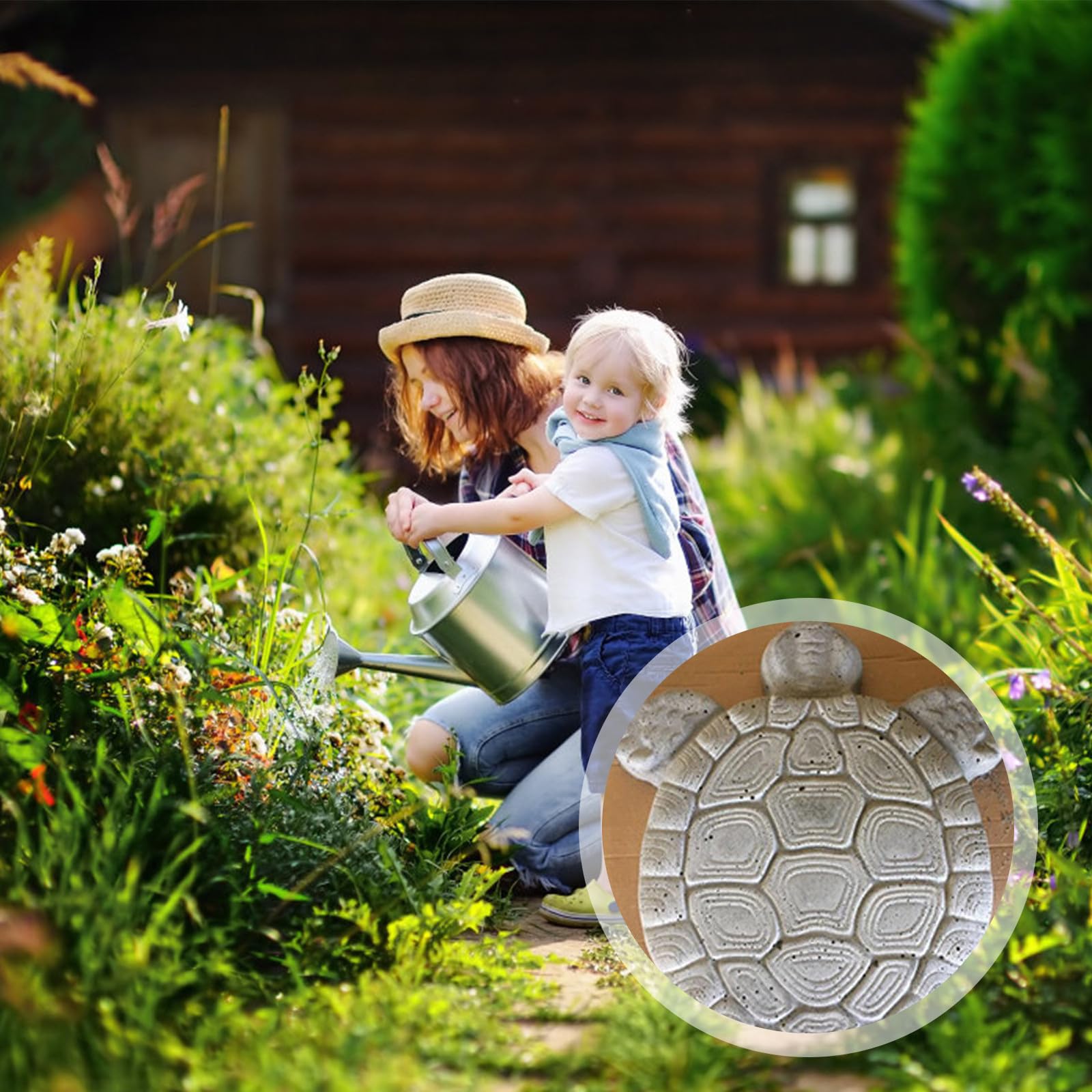 YARNOW Betonform Schildkröte Gießform für Gartenwege und Hofböden mit Wiederverwendbarer Kunststoffform