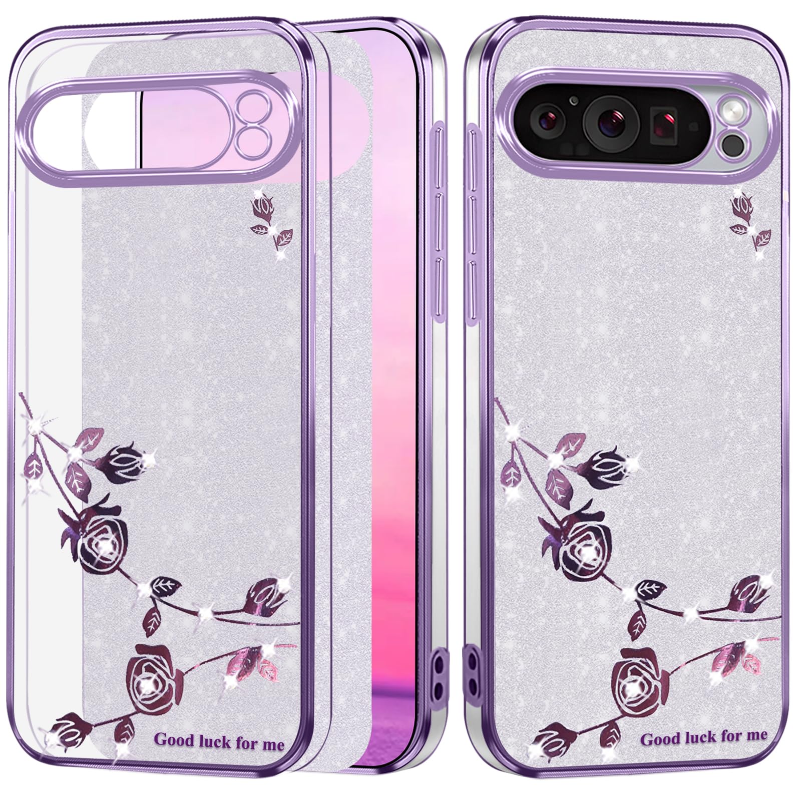 Coque antichoc Google Pixel 9 protection silicone motif floral - 8