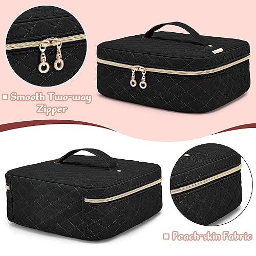 Miniatura 4 de Yarwo Bolsa de transporte para esmalte de uñas con capacidad para 36 botellas (0.5 onzas líquidas), organizador de almacenamiento de viaje para