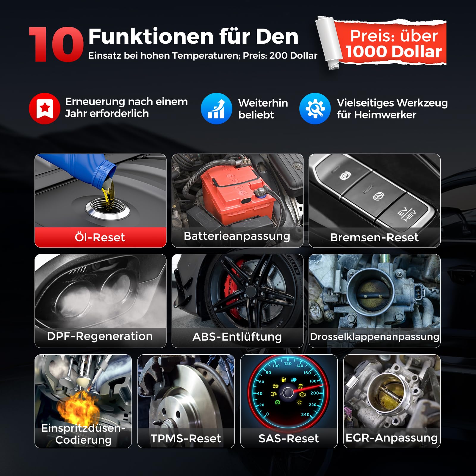 2026 KINGBOLEN Ediag Link OBD2 Diagnosegerät Bluetooth,Profi kfz Tester für Vollständige System,diagnosegerät auto mit 10+ Resets,Auto Auslesegerät mit Aktiver Test,FCA und Can FD,für iPhone & Android