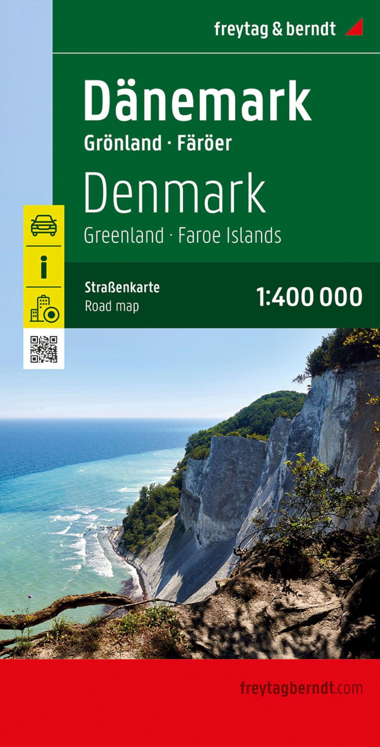 Denmark - Greenland - Faroe Islands Road Map 1:400,000: Grönland - Färöer