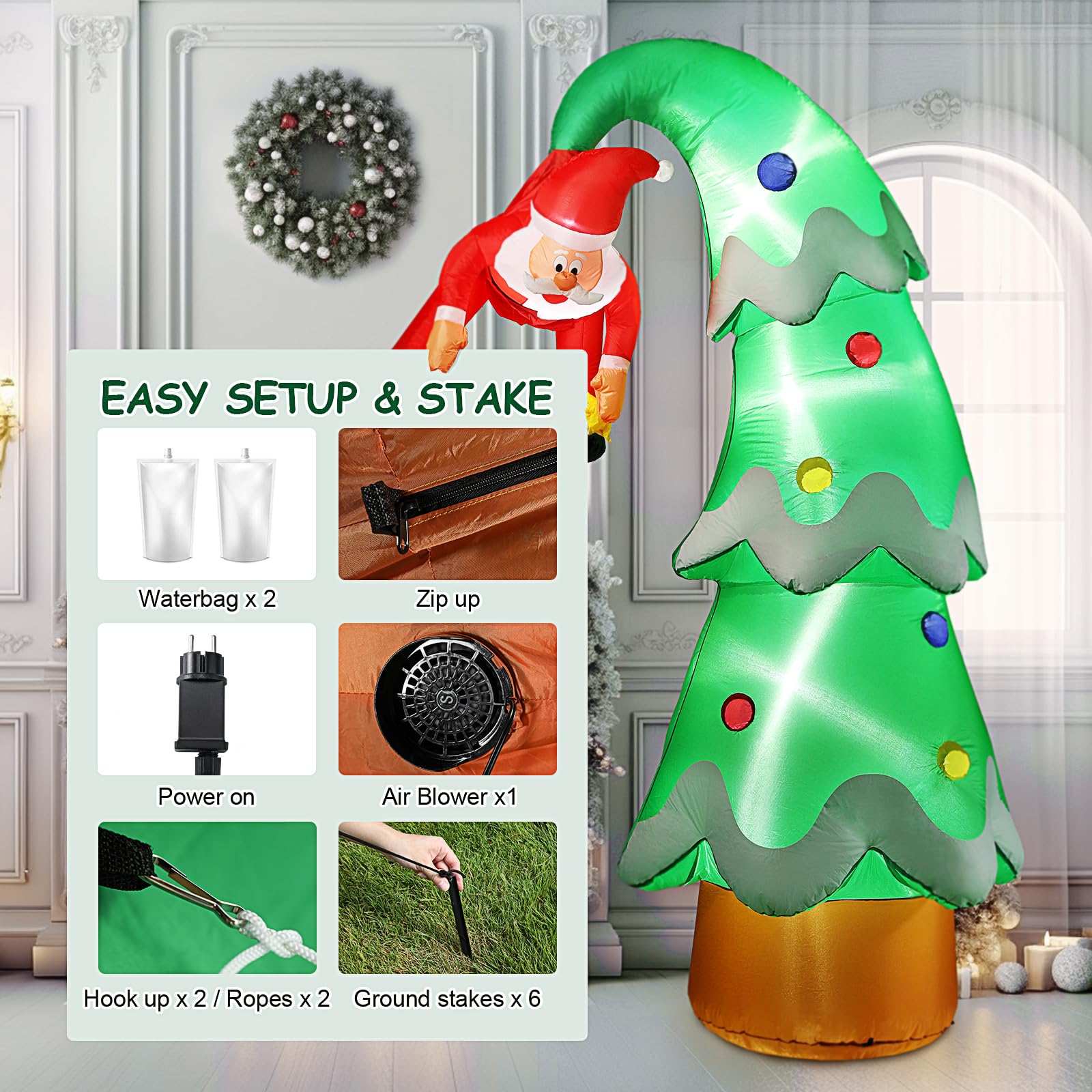 Vidaxl Opblaasbare Kerstboom 1 Opblaasbare Boom Vidaxl Opblaasbare Kerstboom 1 Opblaasbare Boom