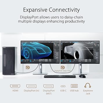 ASUS ProArt PA329CRV 32 Inch 4K DCI-P3 USB-C Professional Monitor for Mac | Calman Verified, Delta E<2, Daisy Chain, IPS, USB-C PD 96W, Ergonomic Stand, 98% DCI-P3, HDMI, DisplayPort, HDR