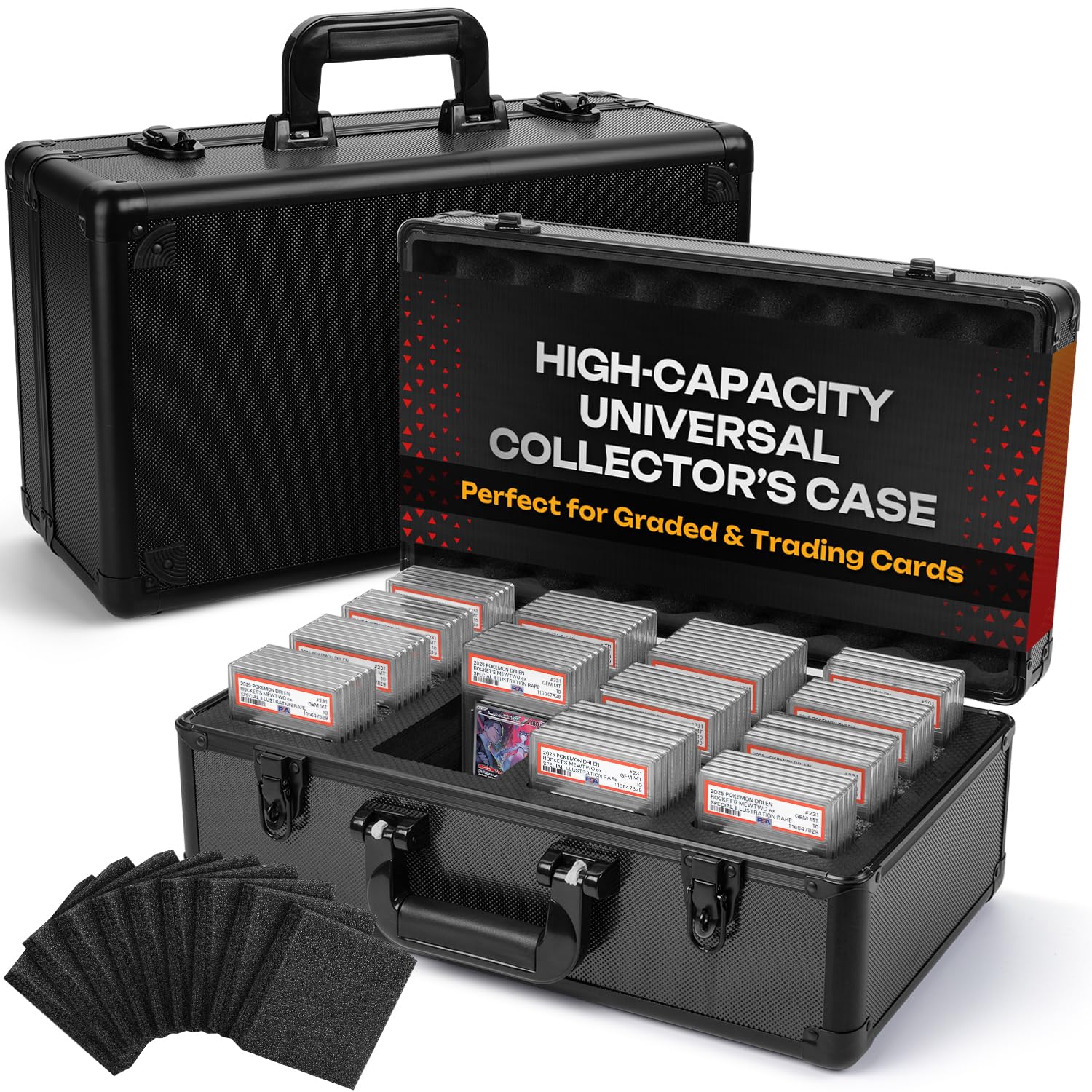 Amazon.com: FunGuys Graded Card Storage Box, Trading Card Case for PSA  Graded Pokemon, Sports Card Storage Boxes as PSA Holder, Baseball Card Slab  Case Holder for Trading Cards : Toys & Games