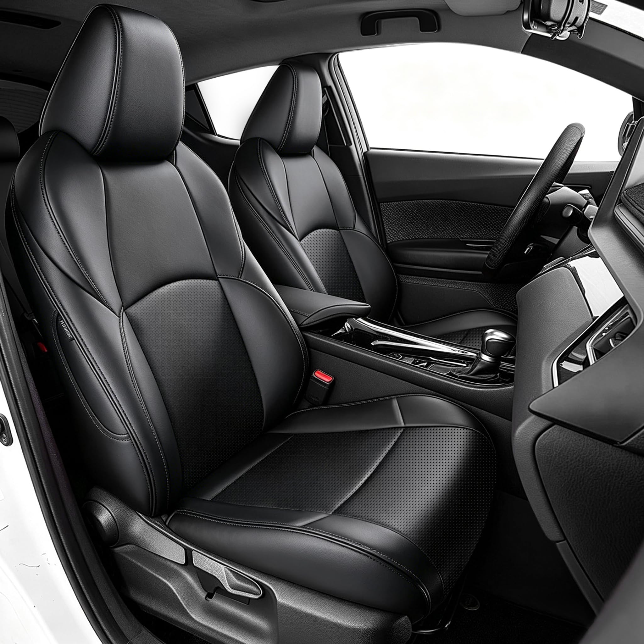 AOMSAZTO Custom Fit Seat Covers for Toyota C-HR 2018-2022 Full Set Black