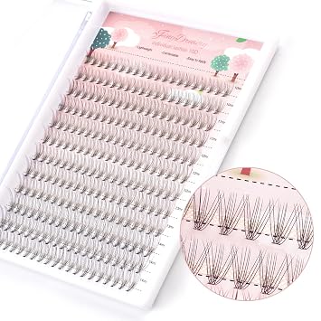 10D Lash Clusters 240pcs Individual Lash Extensions Natural Cluster Lashes 10-14mm Mix Lengths C Curl 0.07mm Thickness eyelash Individual Cluster Lashes Apply Under your Lashes10D10-14mm