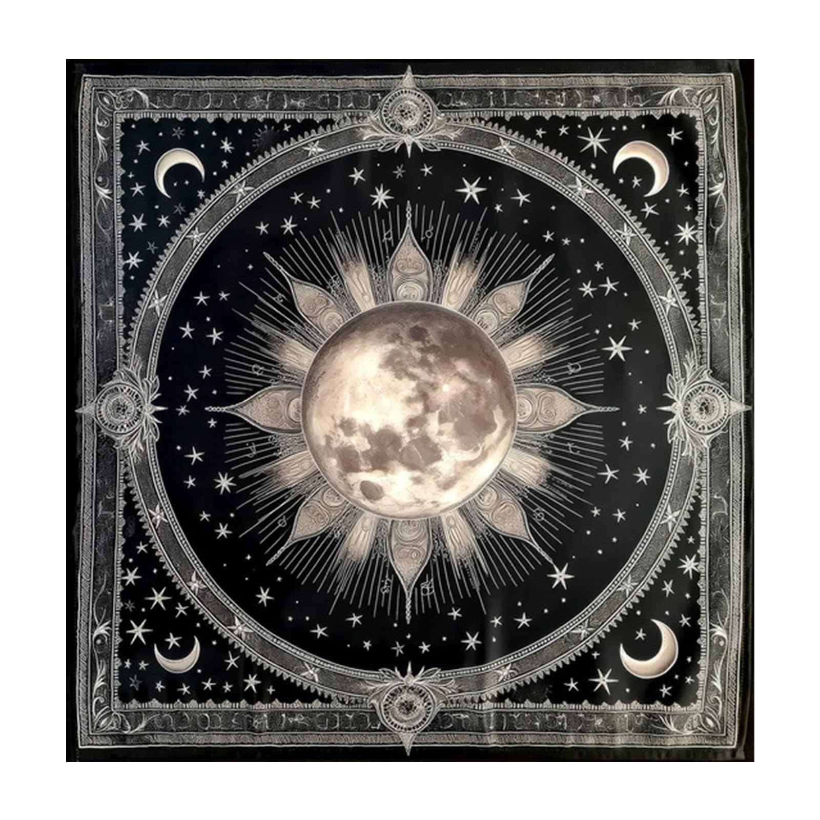 Square Divinations Tapestry Moon Planet Tablecloth Tarot Tablecloth Table Cloth Witchcrafts Supplies