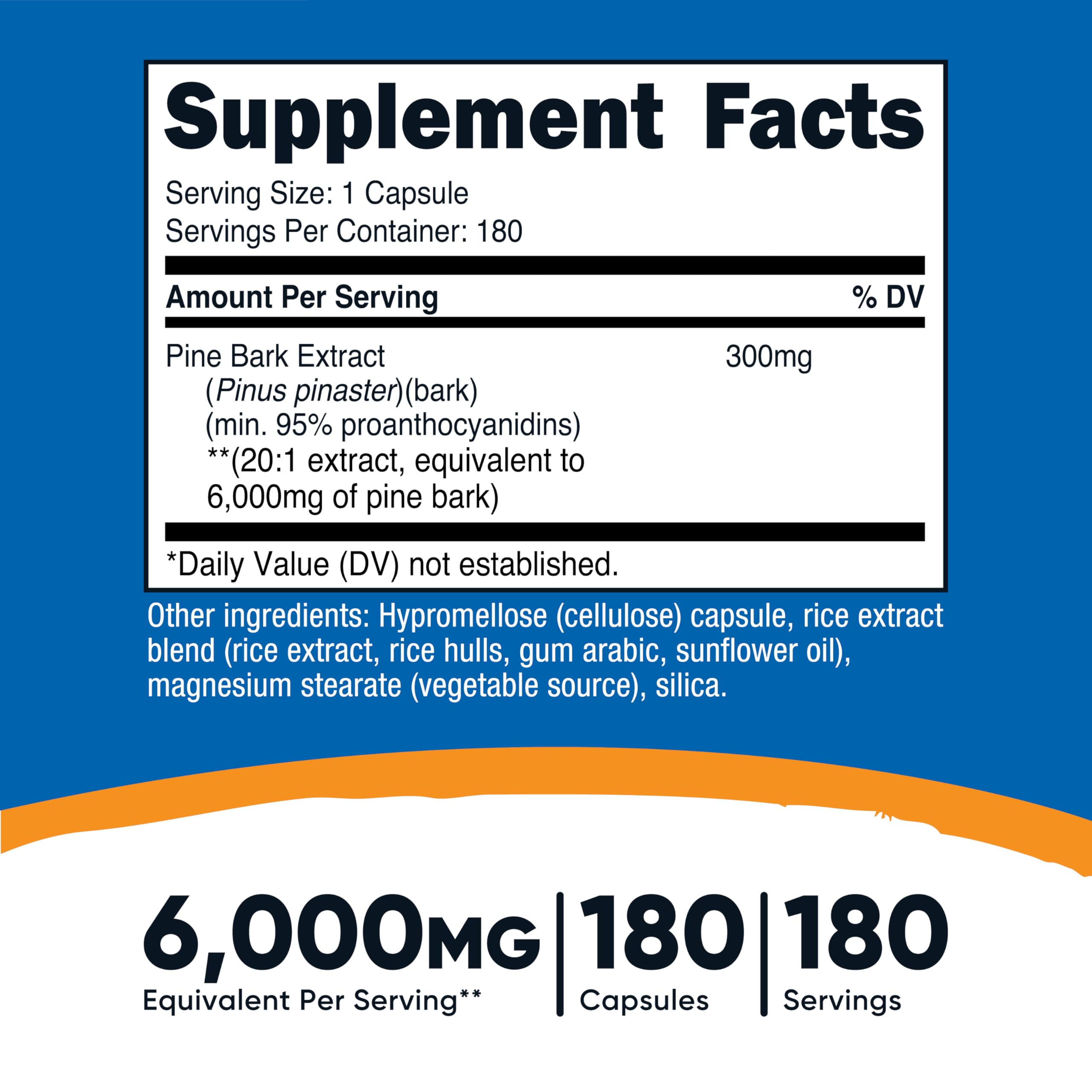 Nutricost Pine Bark Extract, 180 Capsules for 180 Servings Per Bottle — Amazon image 2