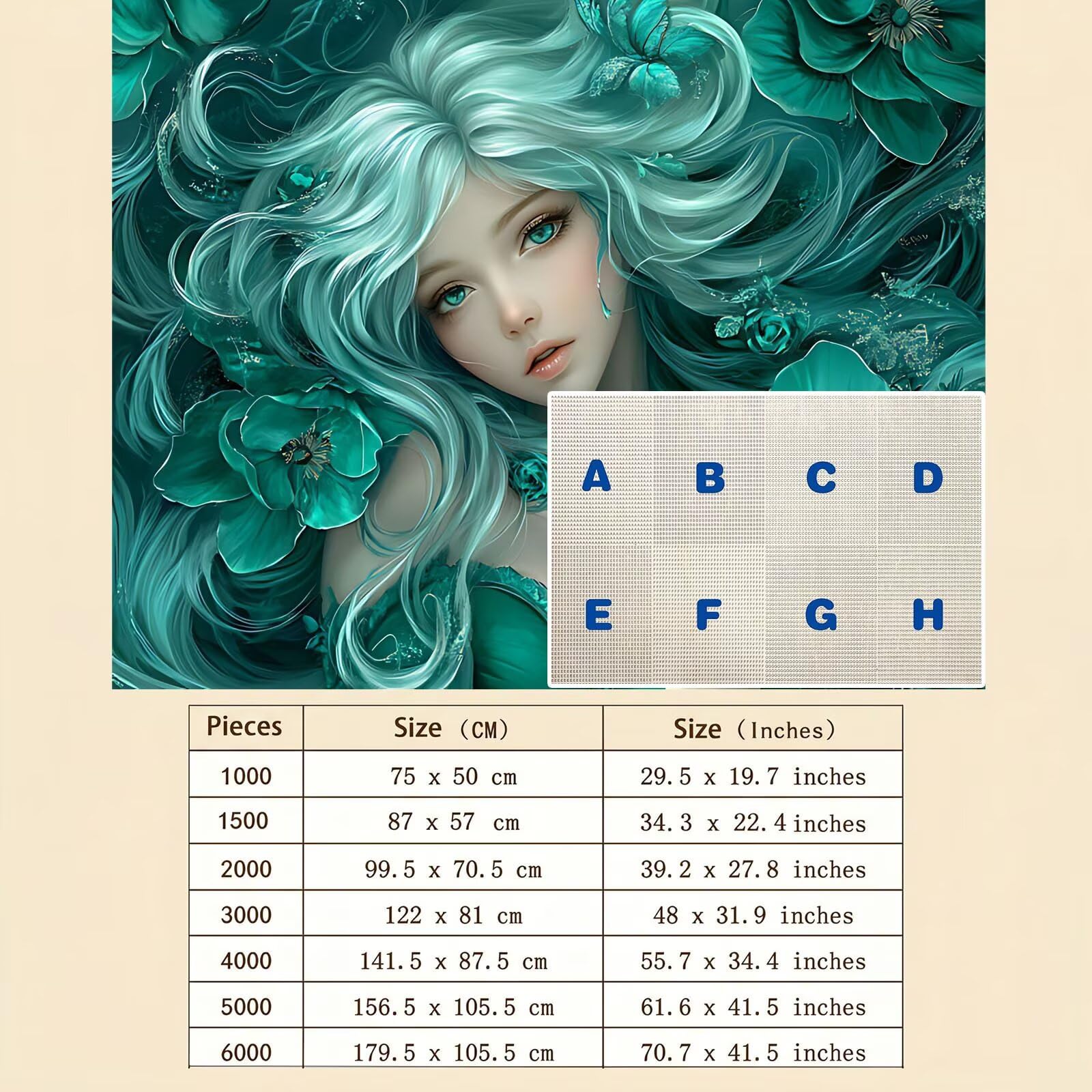 Puzzle 6000 Pezzi Classici, Puzzle Bellezza sogno 179 x 105 cm, Gioco Educativo e Antistress in Legno con Poster Incluso, Ttività DIY per Famiglia, Regalo per Appassionati, Decor Parete Casa, f0-738