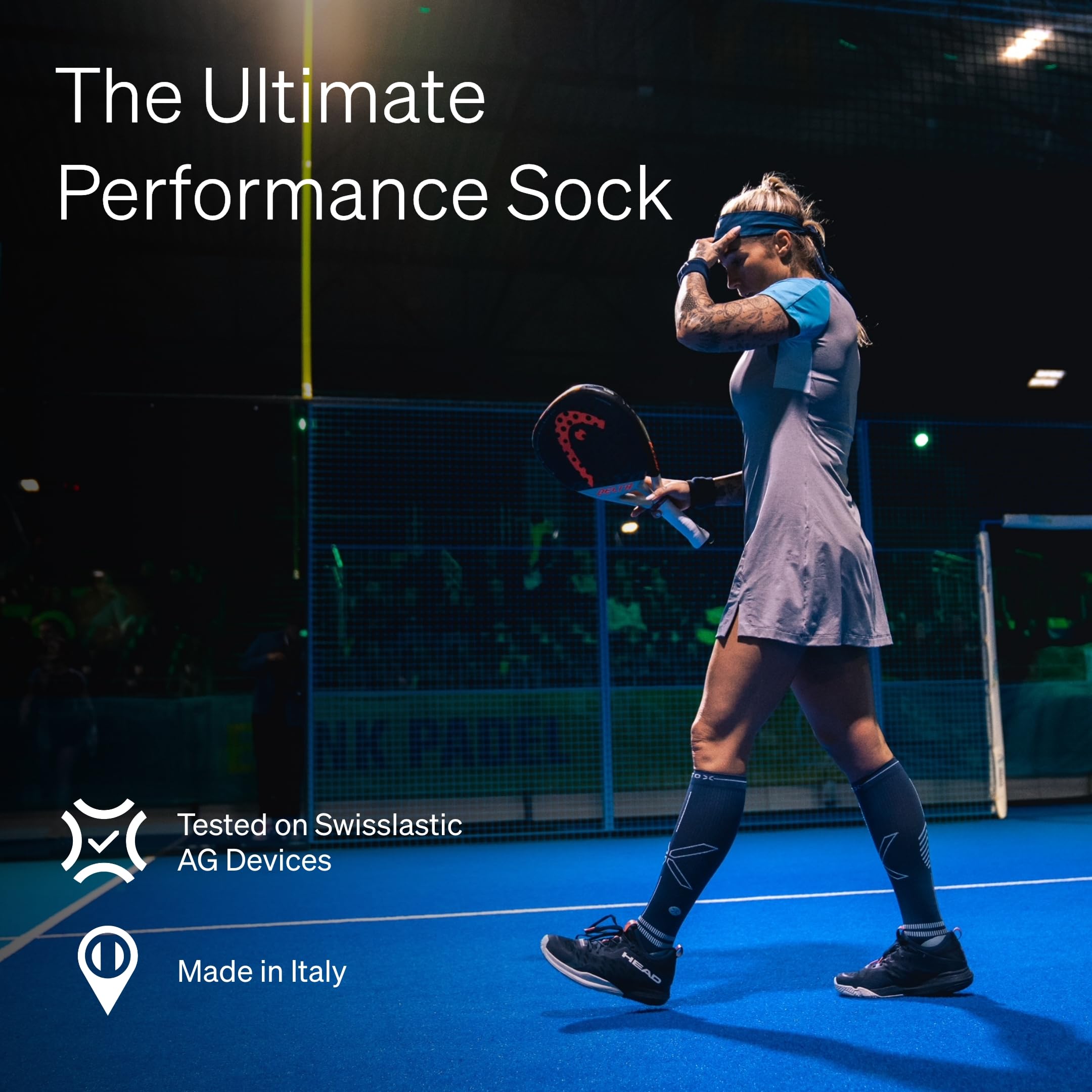 STOX Energy Socks, Damskie skarpety sportowe, klasa kompresji 23-32 mmHg, wyściełana wkładka, pończochy uciskowe, sportowe skarpety uciskowe, pończochy uciskowe, pończochy uciskowe, pończochy