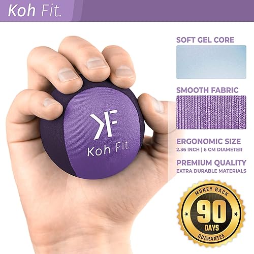 Miniatura 2 de Koh Fit Pelotas antiestrés para adultos  Pelotas para aliviar el estrés  para terapia de manos y alivio del estrés