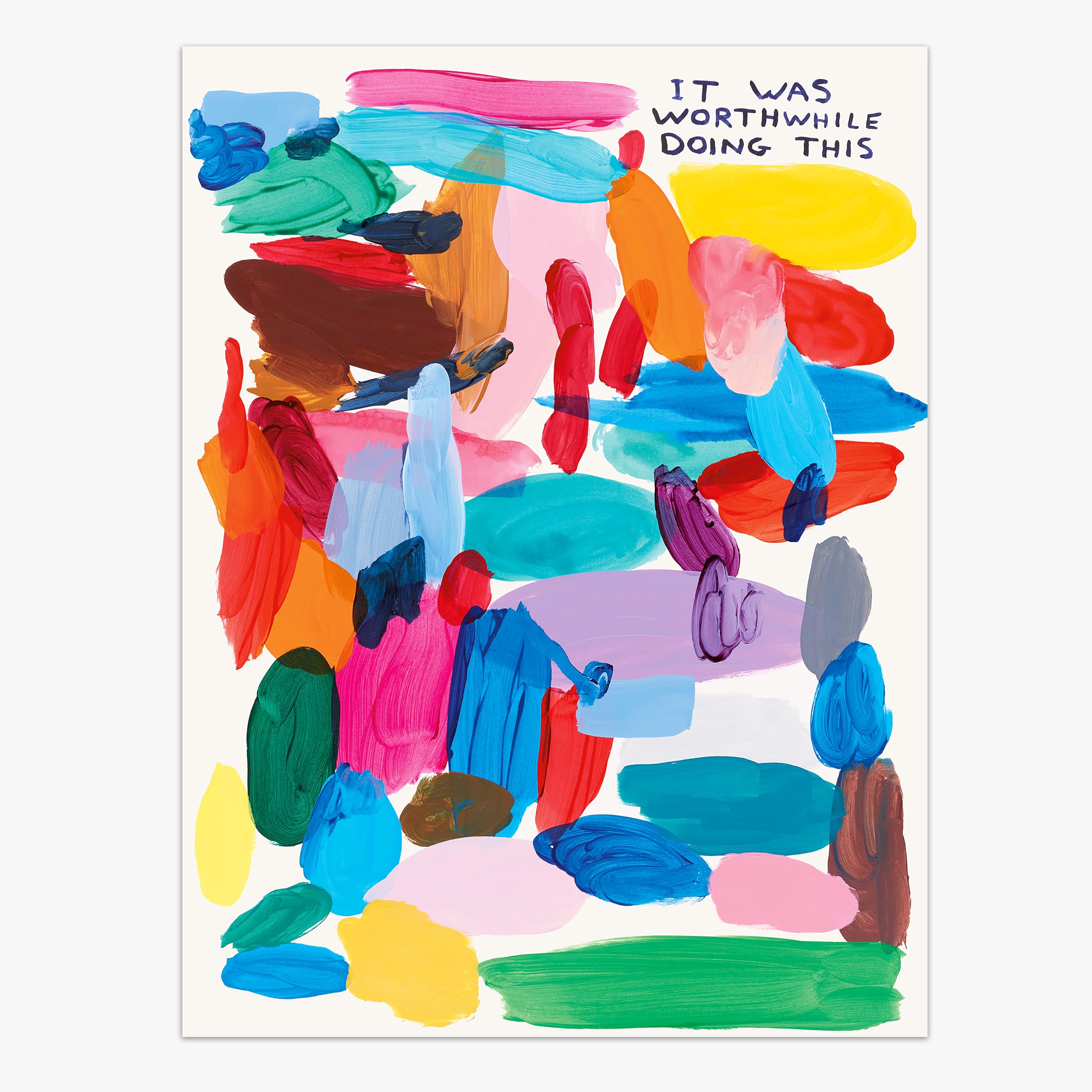 額縁 IT WAS WORTHWHILE DOING THIS Shrig Shop David Shrigley Art Poster: It Was Worthwhile Doing This