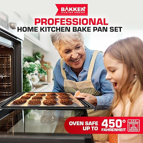 Miniatura 8 de Baking Set  6 Piece  Deluxe Non Stick Black Coating Inside and Outside  Carbon Steel Bakeware Set  PFOA PFOS and PTFE Free by Bakken