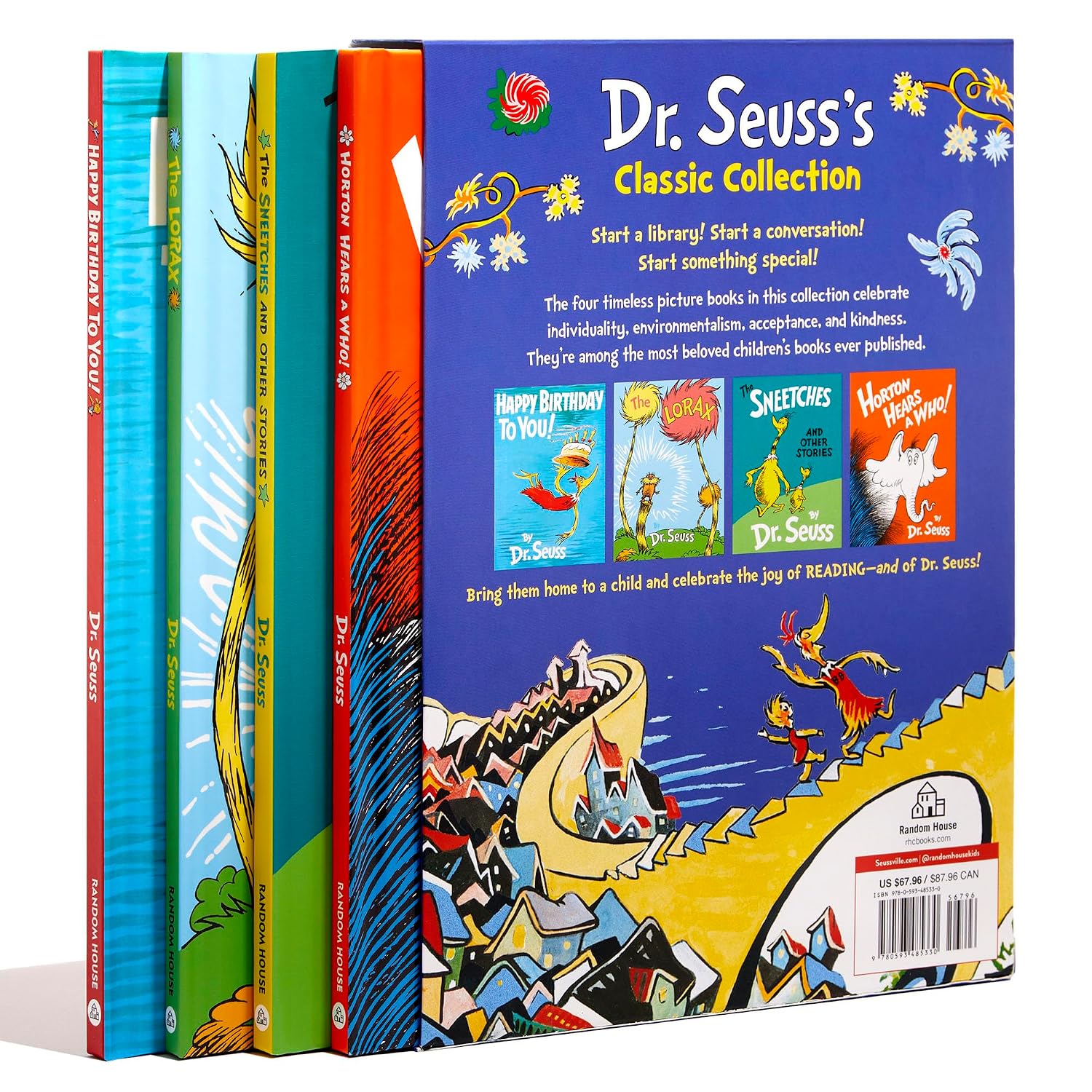Dr. Seuss's Classic 4-Book Boxed Set Collection: Happy Birthday to You!; Horton Hears a Who!; The Lorax; The Sneetches and Other Stories (Classic Seuss)