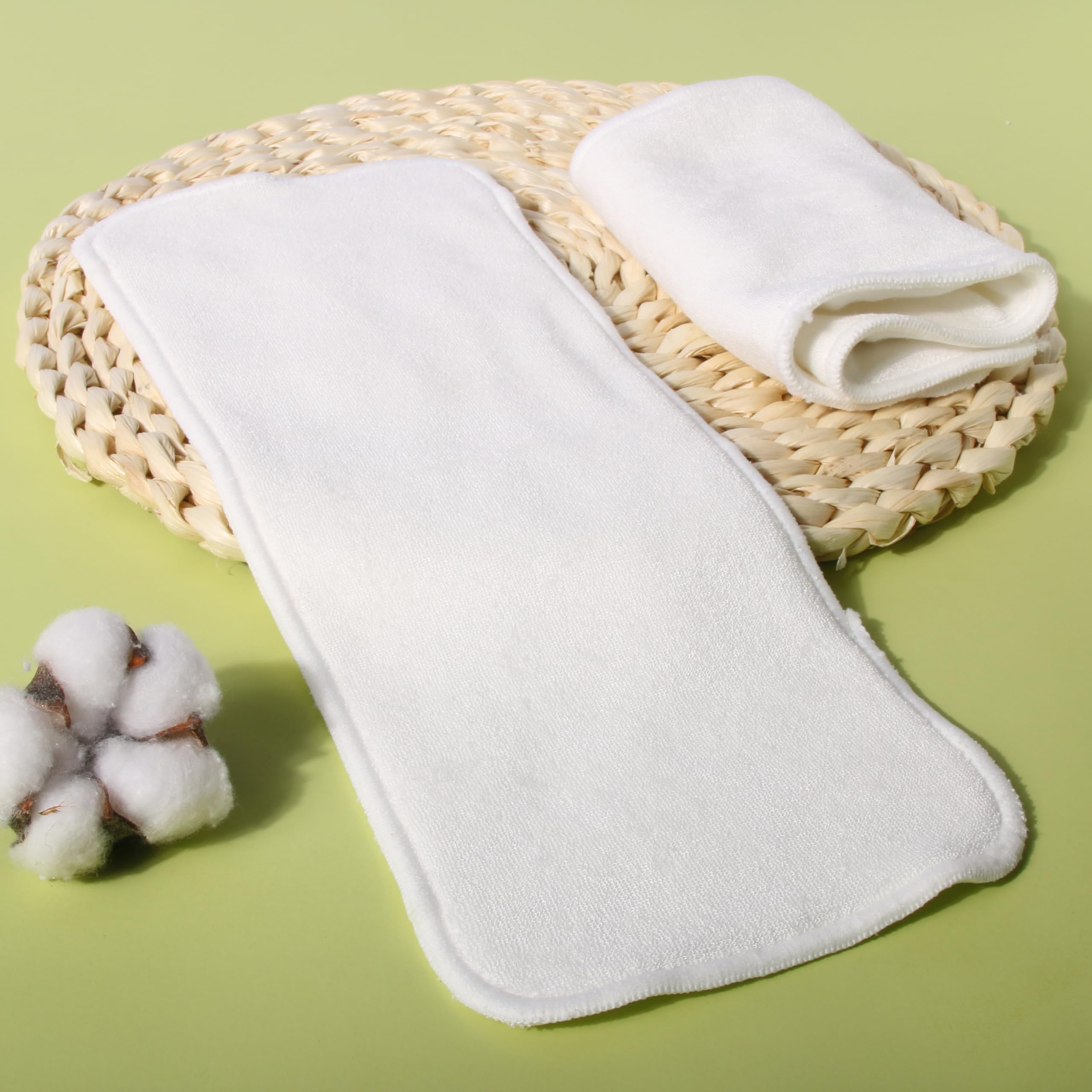 Lot de 5 inserts en coton écologique pour couches de bébé ultra absorbantes réutilisables 4 couches