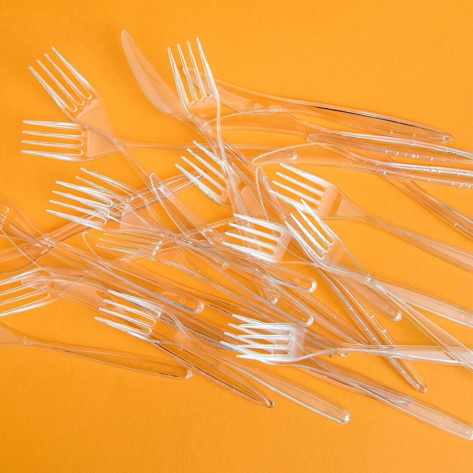 Forchette Di Plastica Riutilizzabili - Confezione Da 200 Pezzi Per Feste Ed Eventi - Foto 4