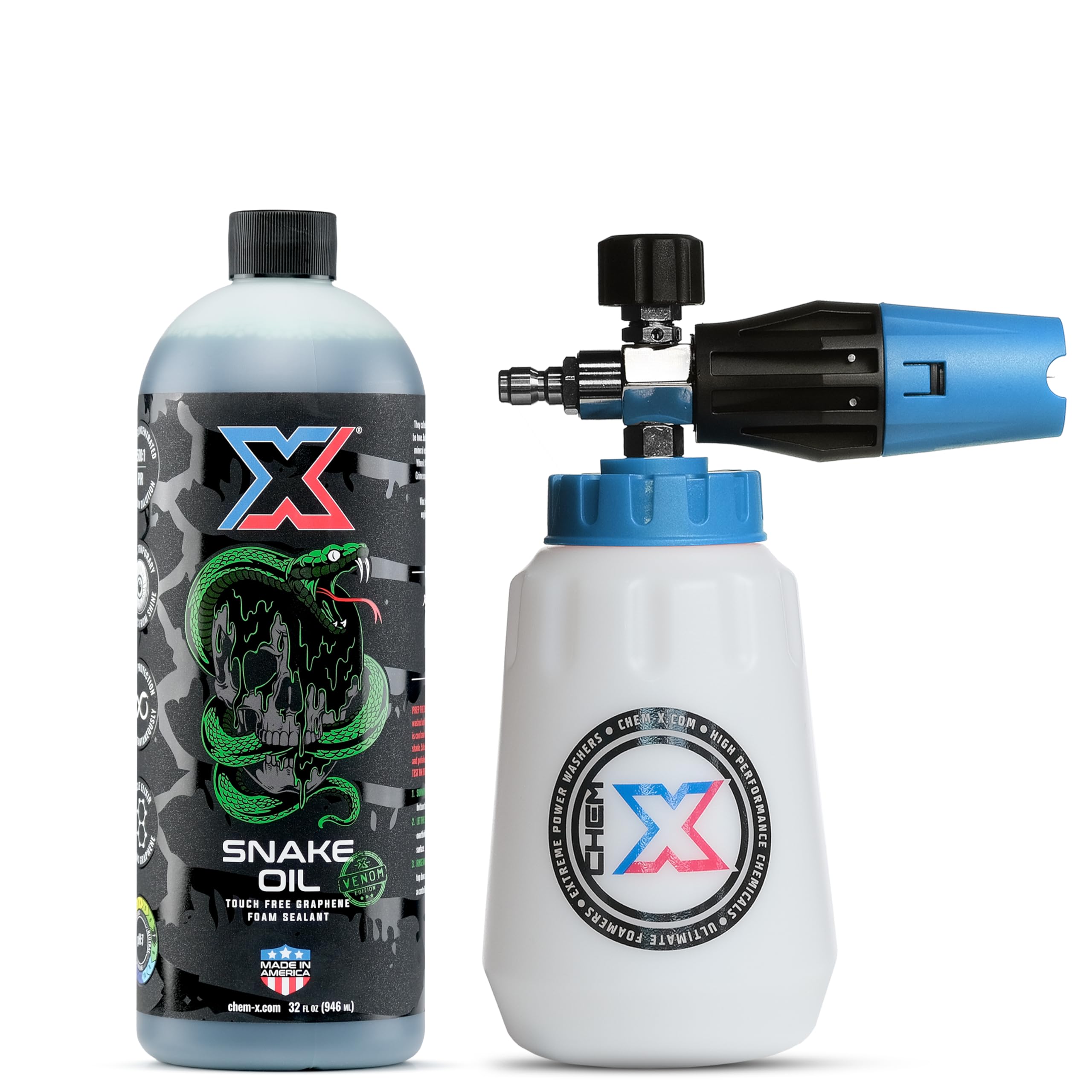 Amazon.com: Chem-X Snake Oil Chrome Cannon Kit: Snake Oil Touch Free Graphene Foam Sealant (32oz) and Chrome Foam Cannon Kit : Automotive Amazon.com: Chem-X Snake Oil Chrome Cannon Kit: Snake Oil Touch Free Graphene Foam Sealant (32oz) and Chrome Foam Cannon Kit : Automotive