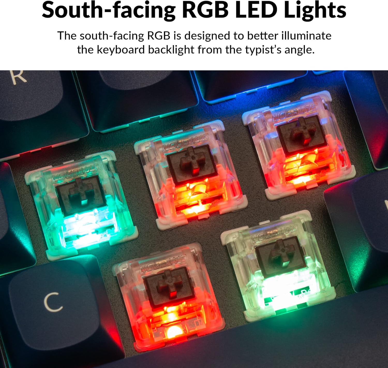 Keychron Q2 Wired Custom Mechanical Keyboard, QMK/VIA Programmable Macro, Full Aluminum, Hot-Swappable Gateron G Pro Brown Switch, 65% Layout Double Gasket Compatible with Mac and Windows - Blue