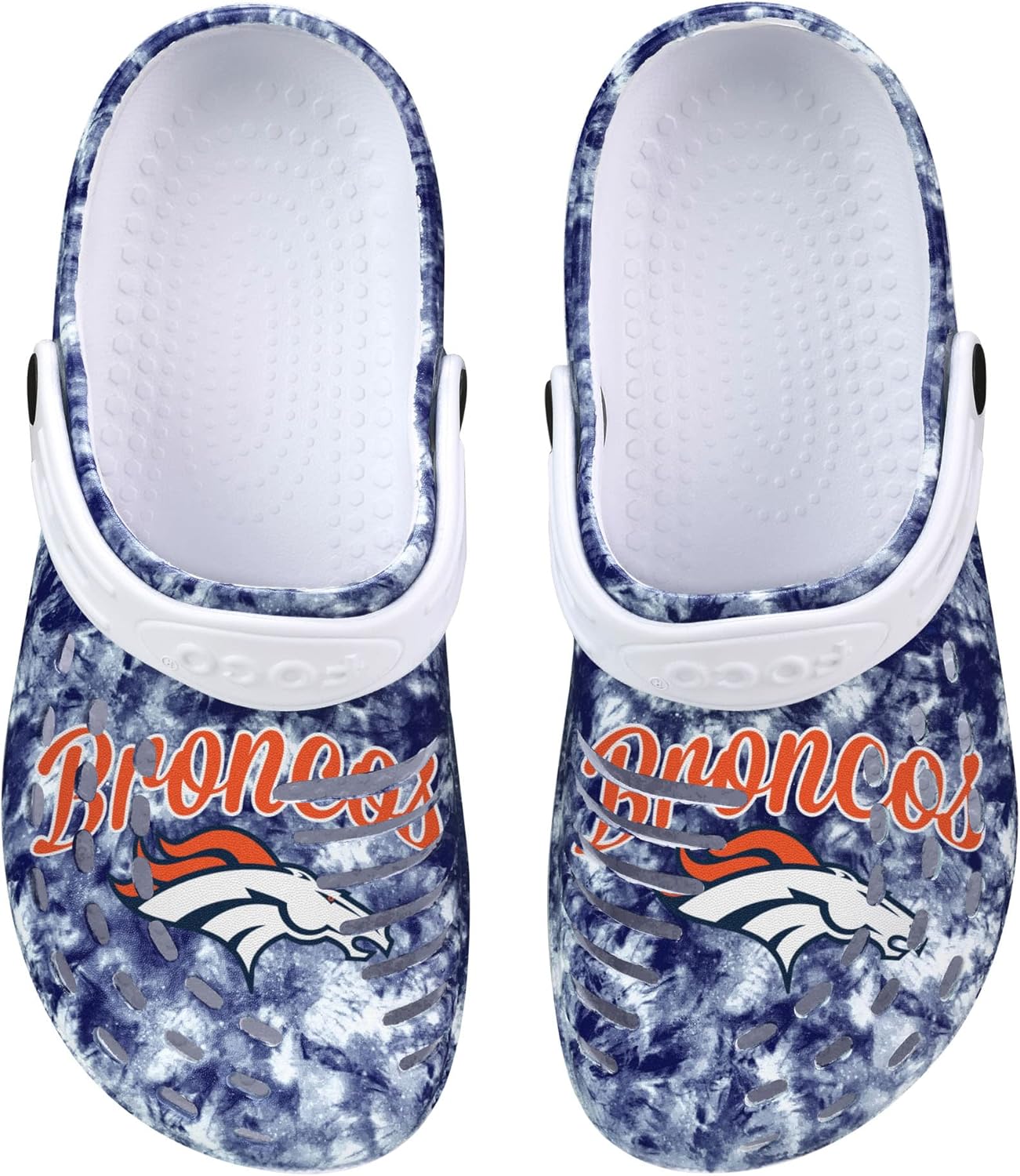 Denver Broncos NFL Womens Cloudie Clog with Strap