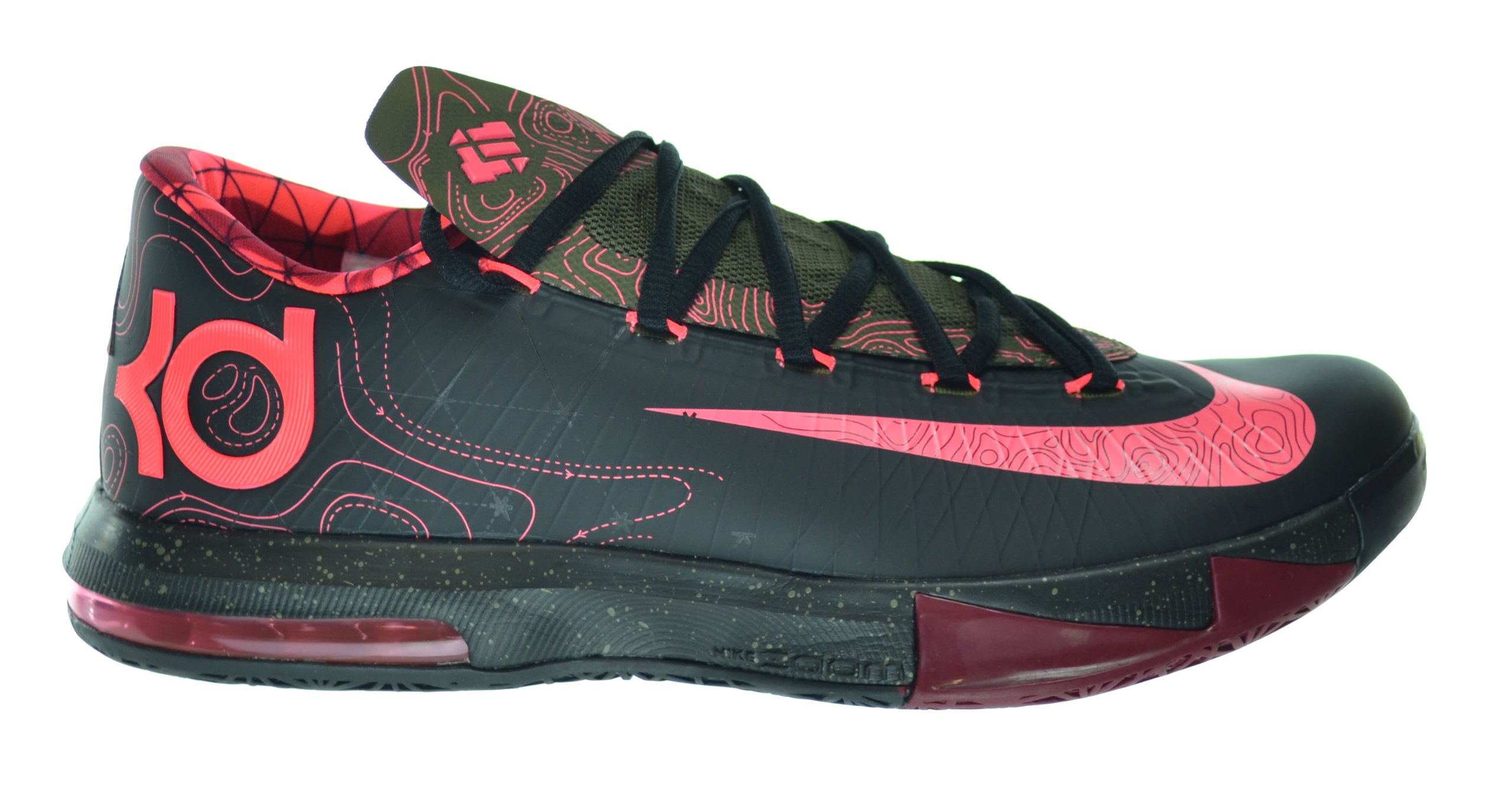 NIKE KD VI Meteorology Mens Sneakers Black/Atomic Red/Medium Olive