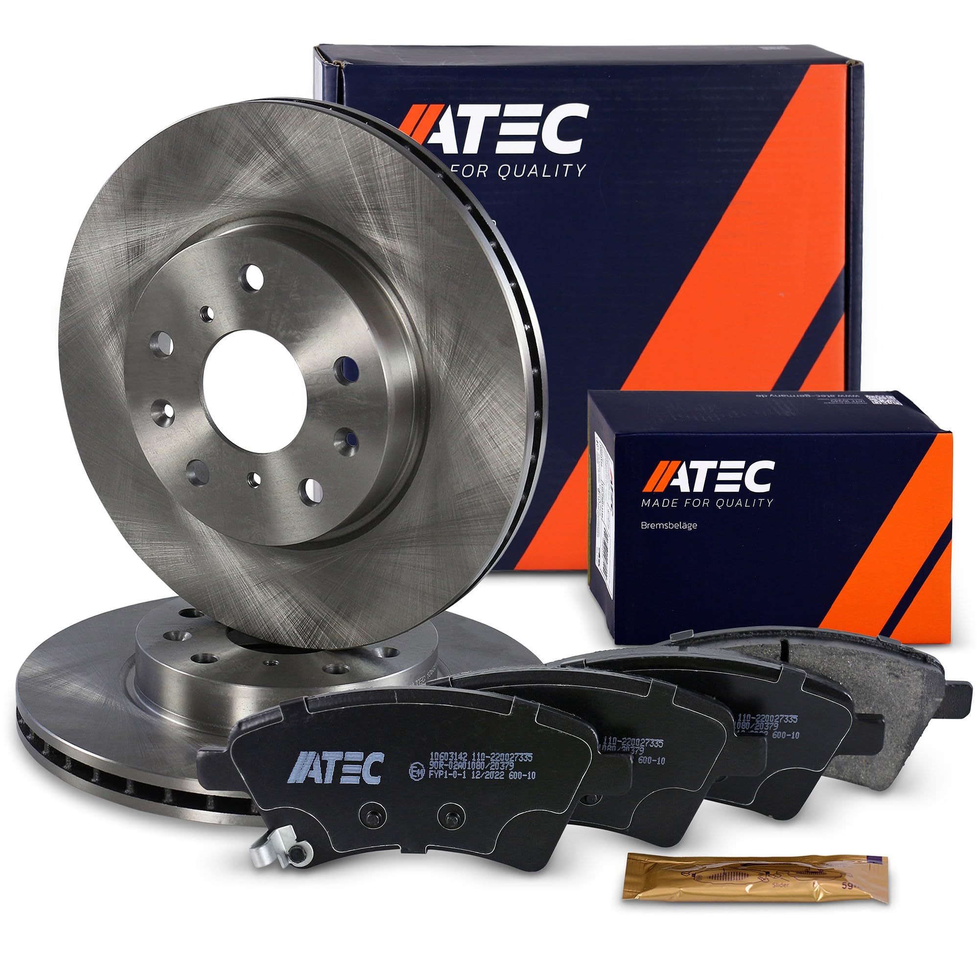 ATEC Germany Set freni asse anteriore incl. dischi freno Ø 280 mm ventilati + pastiglie freno anteriori Compatibile con FIAT SEDICI (189_), SUZUKI SX4 (EY, GY), SX4 notchback (GY, RW)