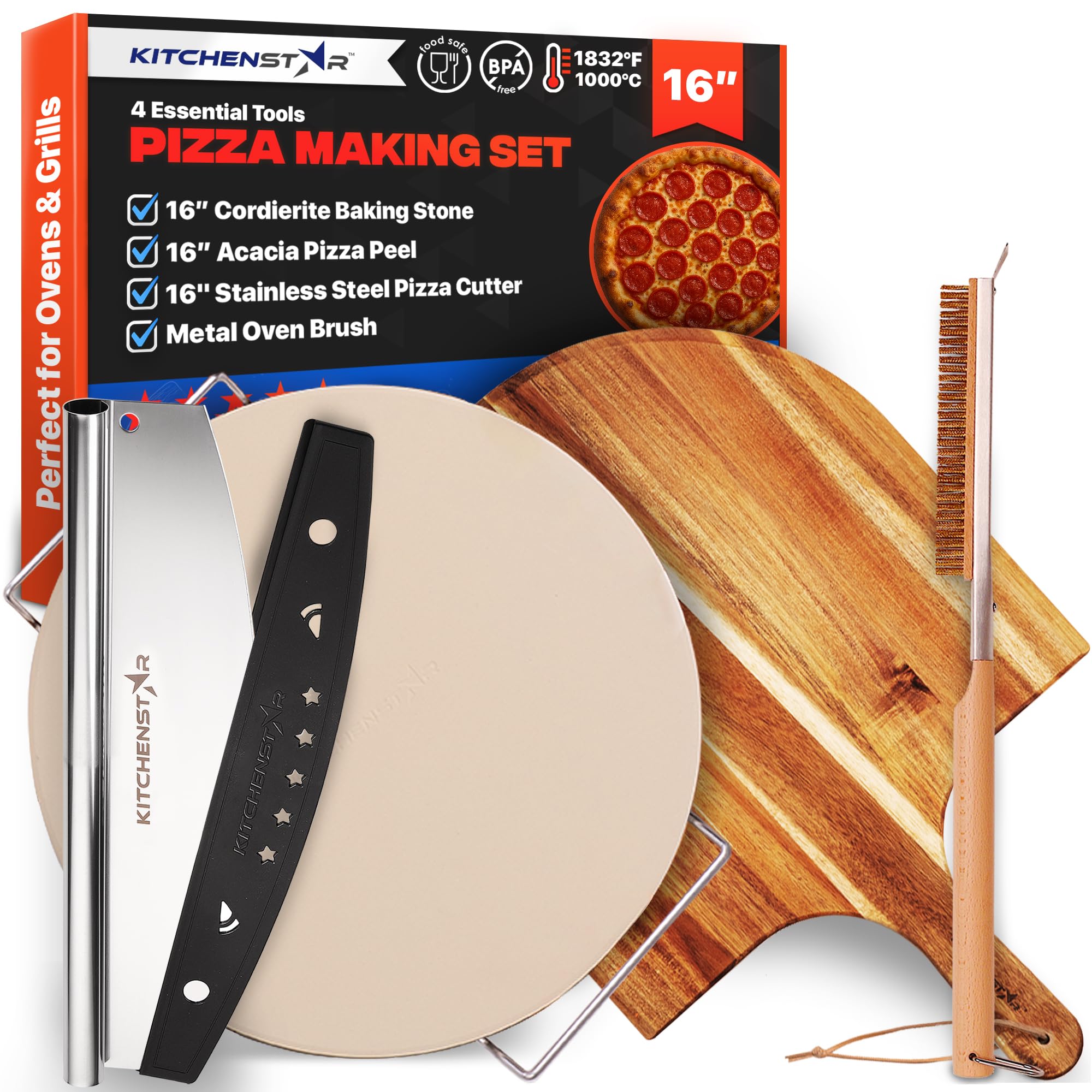 KitchenStar 6-Piece Pizza Making Set