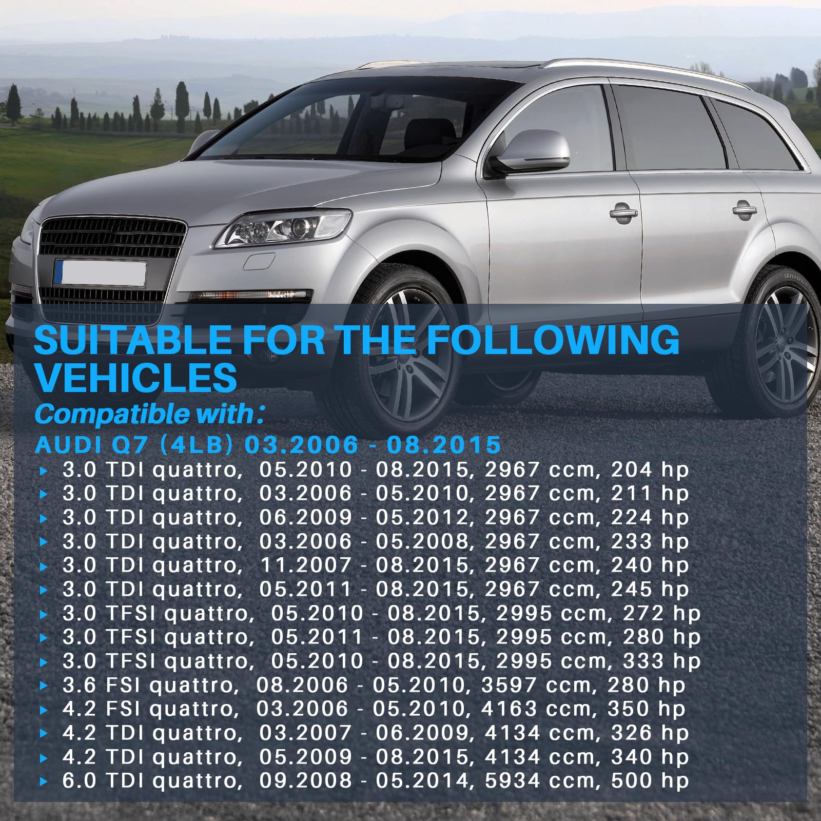 Motorino tergicristallo anteriore compatibile con Q7 3.0L 3.6L 4.2L TDI V6, ricambio per 4L1955119 4L1995119A 4L1910113 4L1955119