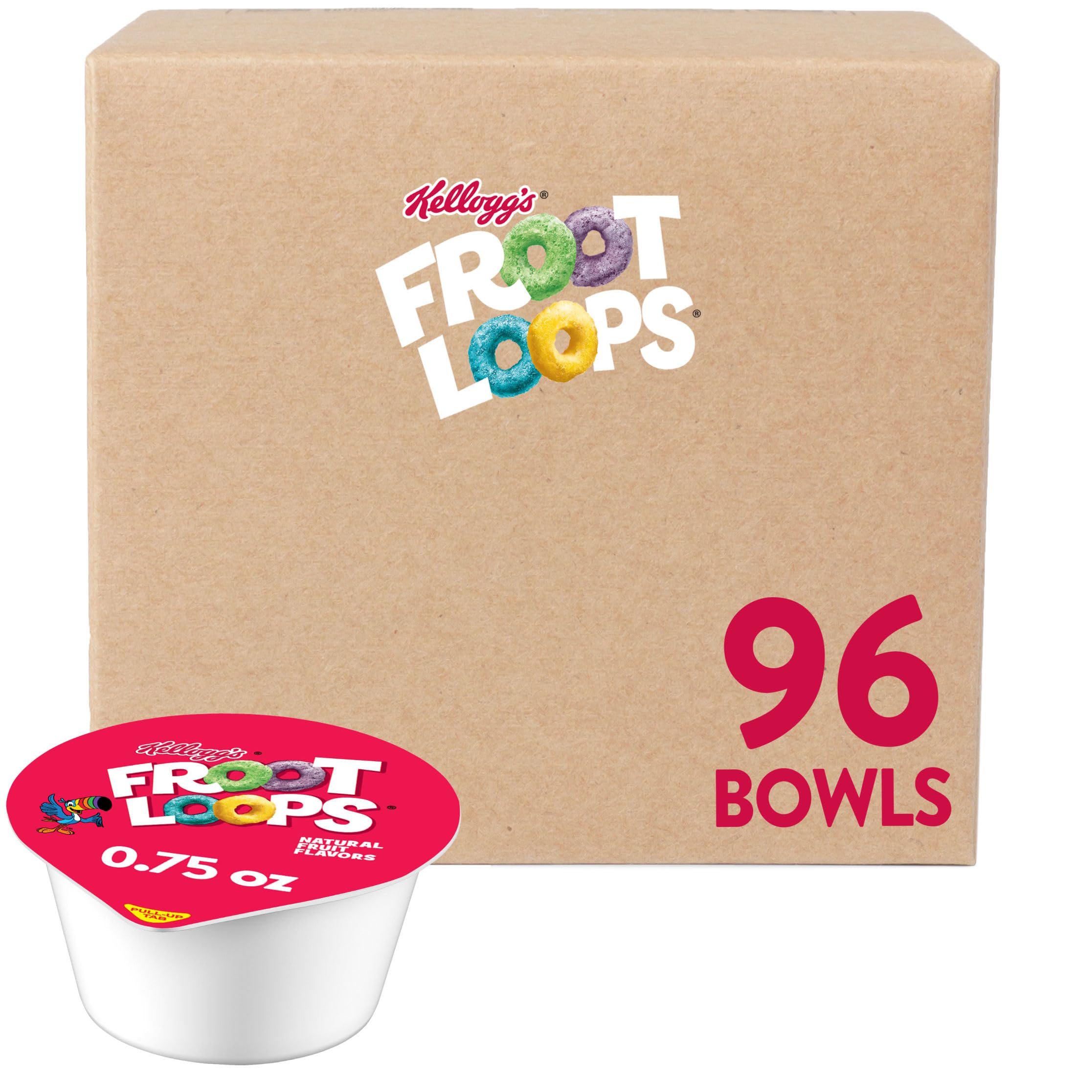 Kellogg's Froot Loops, Breakfast Cereal, Original, 75oz (96 Count)