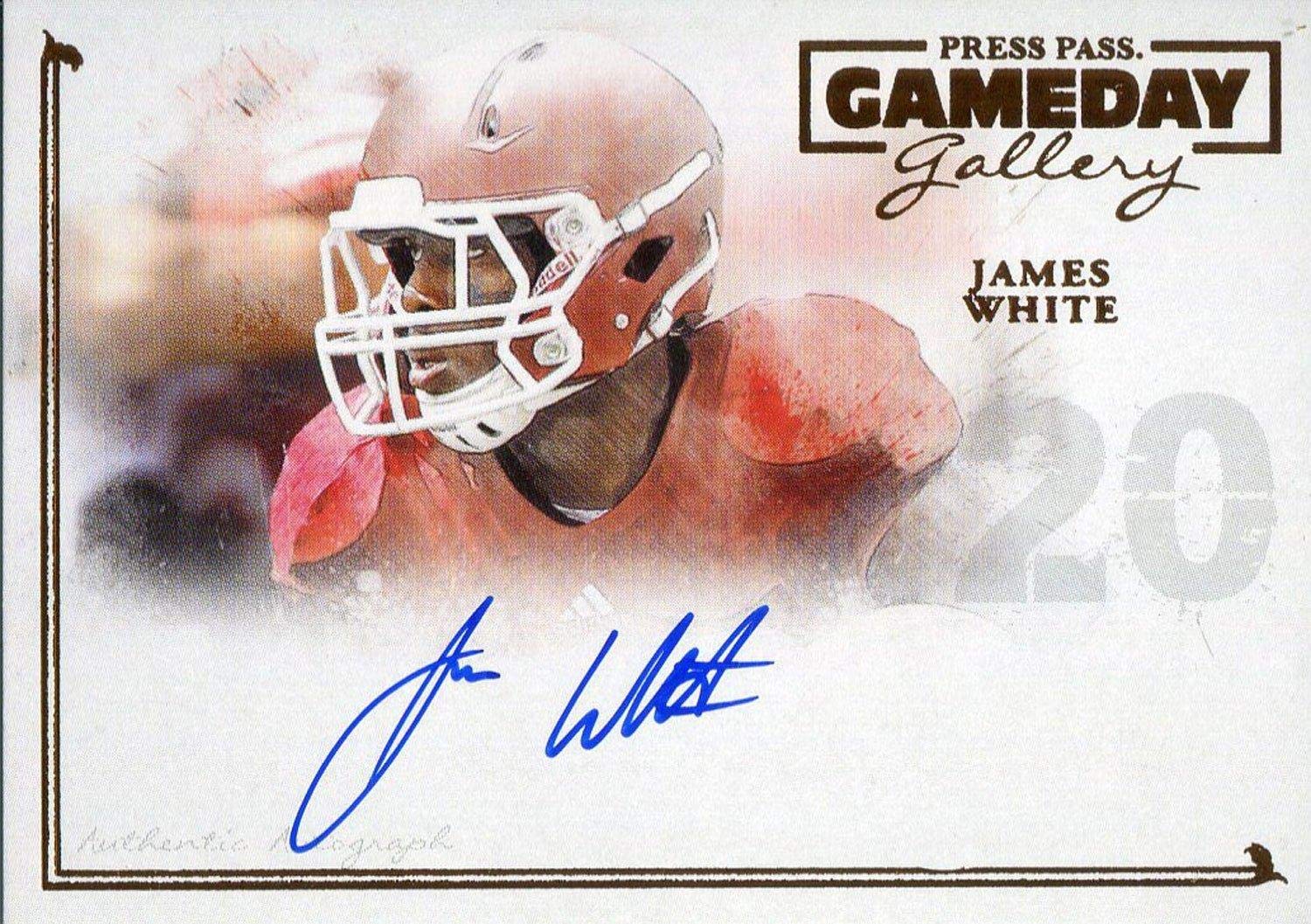 James White Autographed 2014 Press Pass Game Day Gallery Rookie Card -  Football Slabbed Autographed Rookie Cards at Amazon's Sports Collectibles  Store