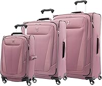 Vista 199 de Travelpro Maxlite 5 - Juego de 2 piezas de equipaje de mano de tela, expandibles con 4 ruedas giratorias, bolso blando para debajo del asiento, Negro