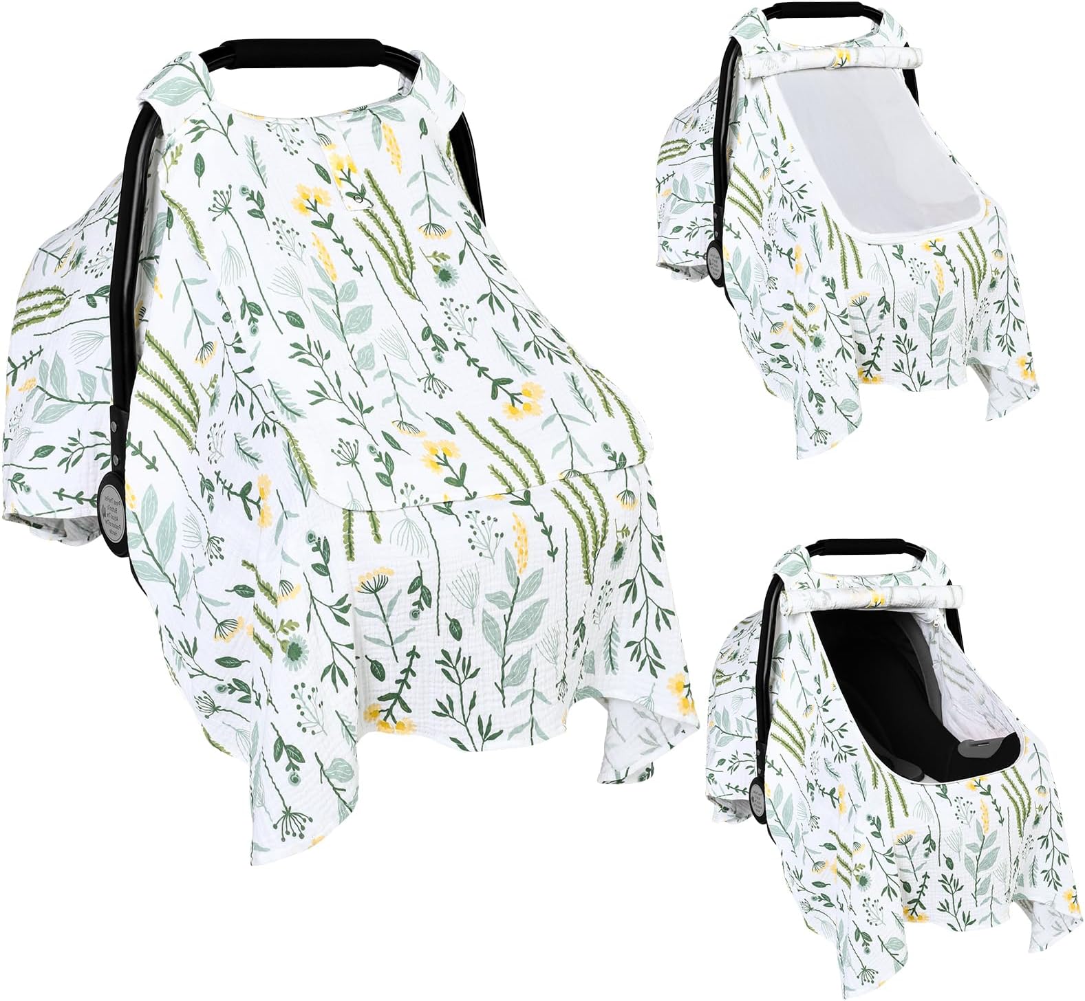 Yoofoss Muslin Car Seat Cover for Babies, 100 Cotton