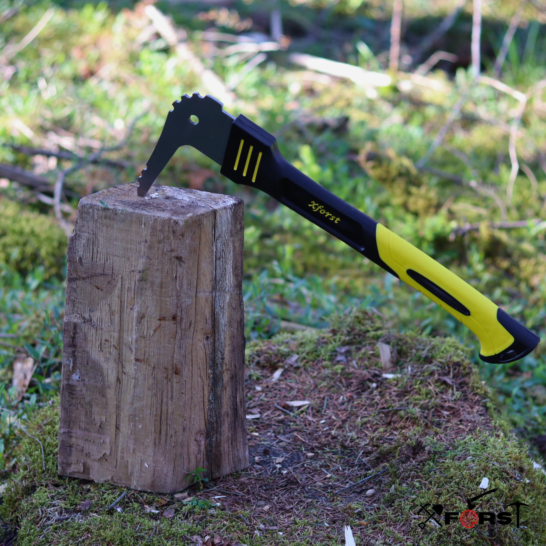 Xforst Sappie Forst 43 cm – Leichte Handsappie Sapie 0,53 kg | Fiberglasstiel & gehärtete Stahlklinge | Forstwerkzeug Holzheber Fällheber rückenschonend für Garten & Brennholz | X-P36FN
