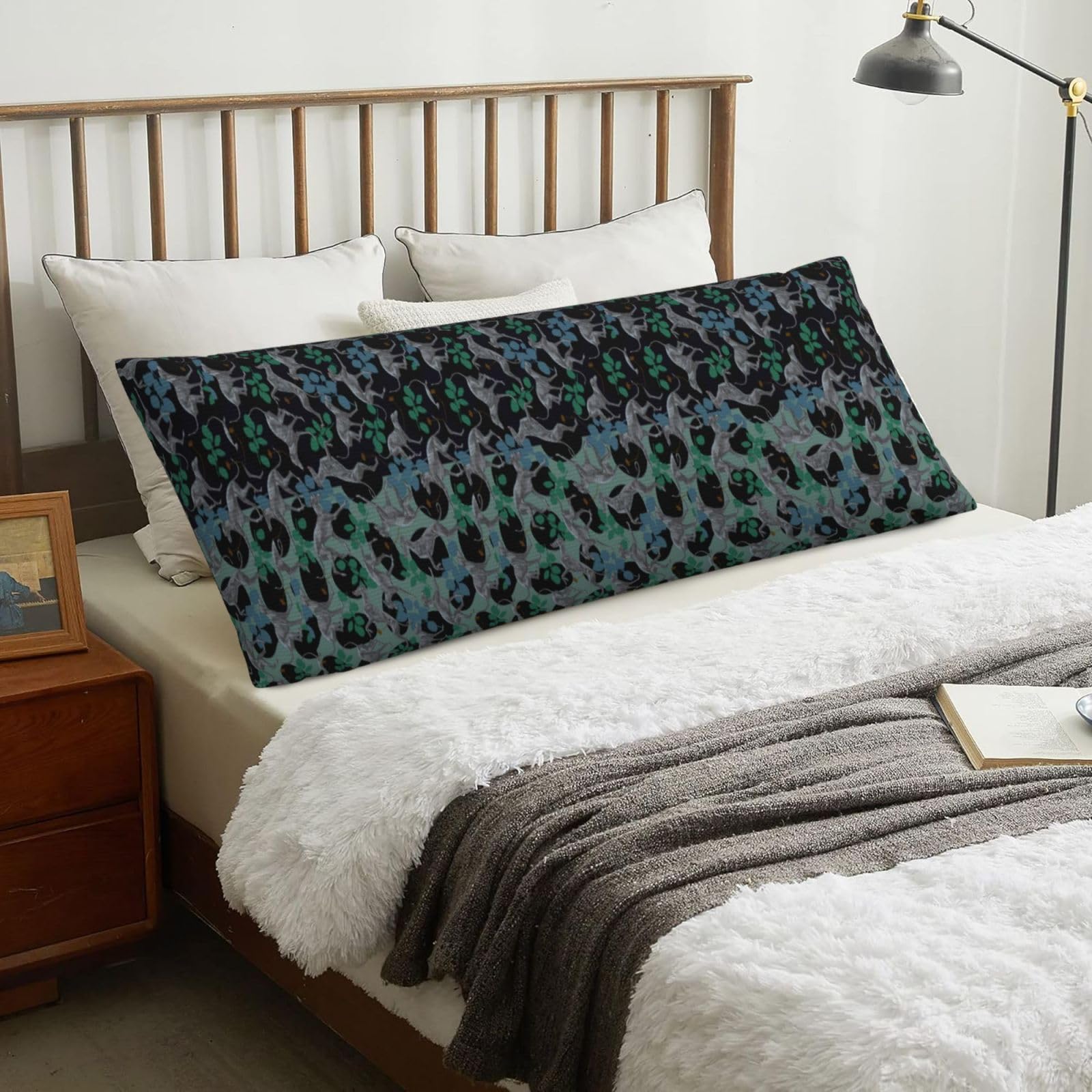 Greyhound Dog, Body Pillow Cover with Zipper,Long Body Pillowcase 20 x 60 in