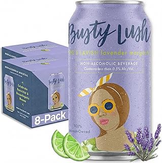 Craft Mocktails – Non-Alcoholic Sparkling Drinks, Zero Proof Drinks, Lavender Margarita, Alcohol Alternative – Low Sugar & Low Calorie, Ready to Drink | 12 oz (8-Pack)