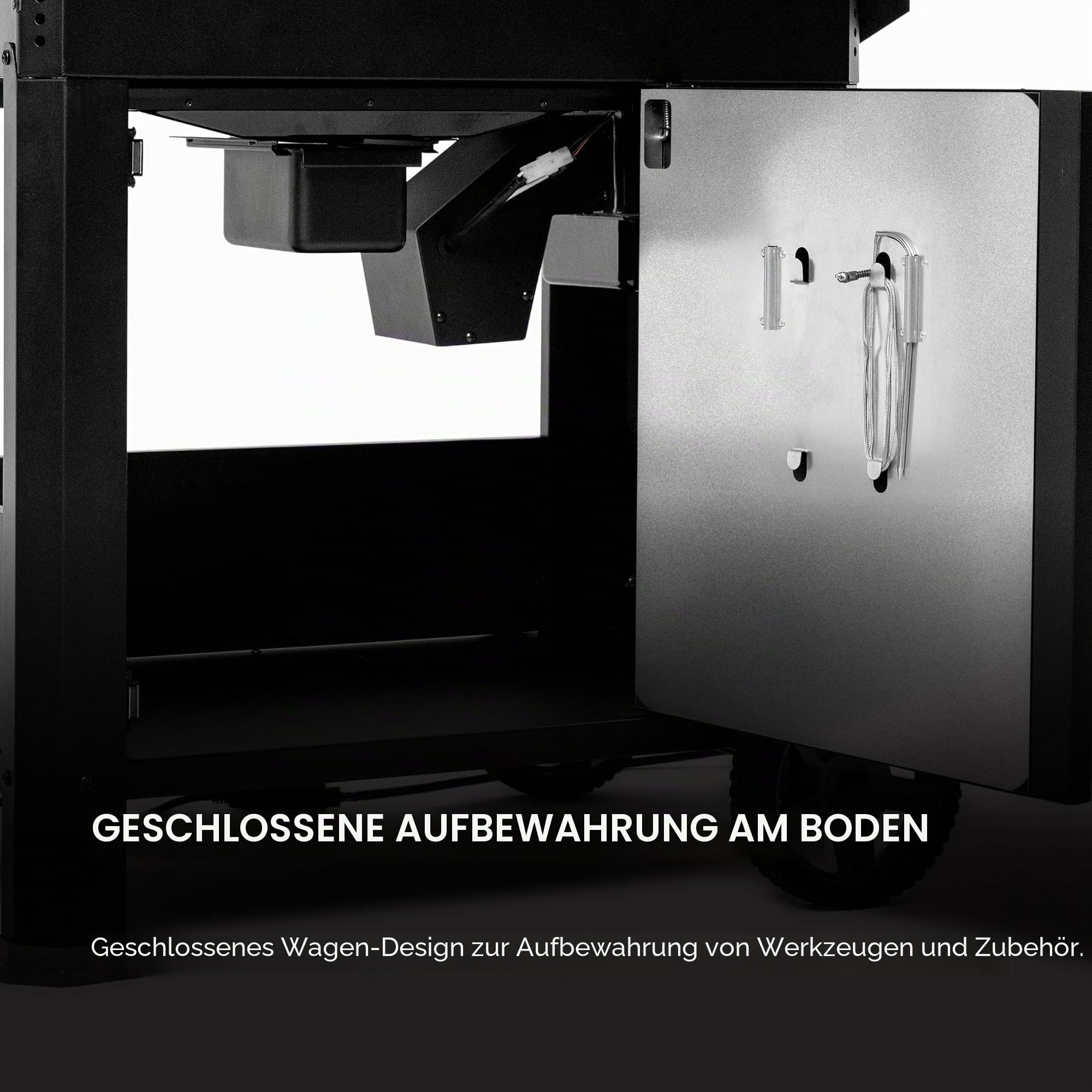Meisterbuilt AutoIgnite 545 Digitaler Holzkohlegrill und Räucherofen mit digitaler Steuerung, App-Konnektivität, Anbratplatte, Mini-Trichter und 545 Koch-Quadratzoll in Schwarz, Modell MB20042724