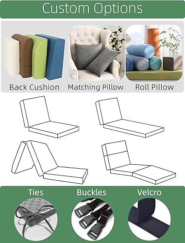 Miniatura 7 de Sincere - Cojines de asiento de sofá engrosados, funda extraíble incluida, cojín de espuma de memoria para interiores y patios para rehabilitación