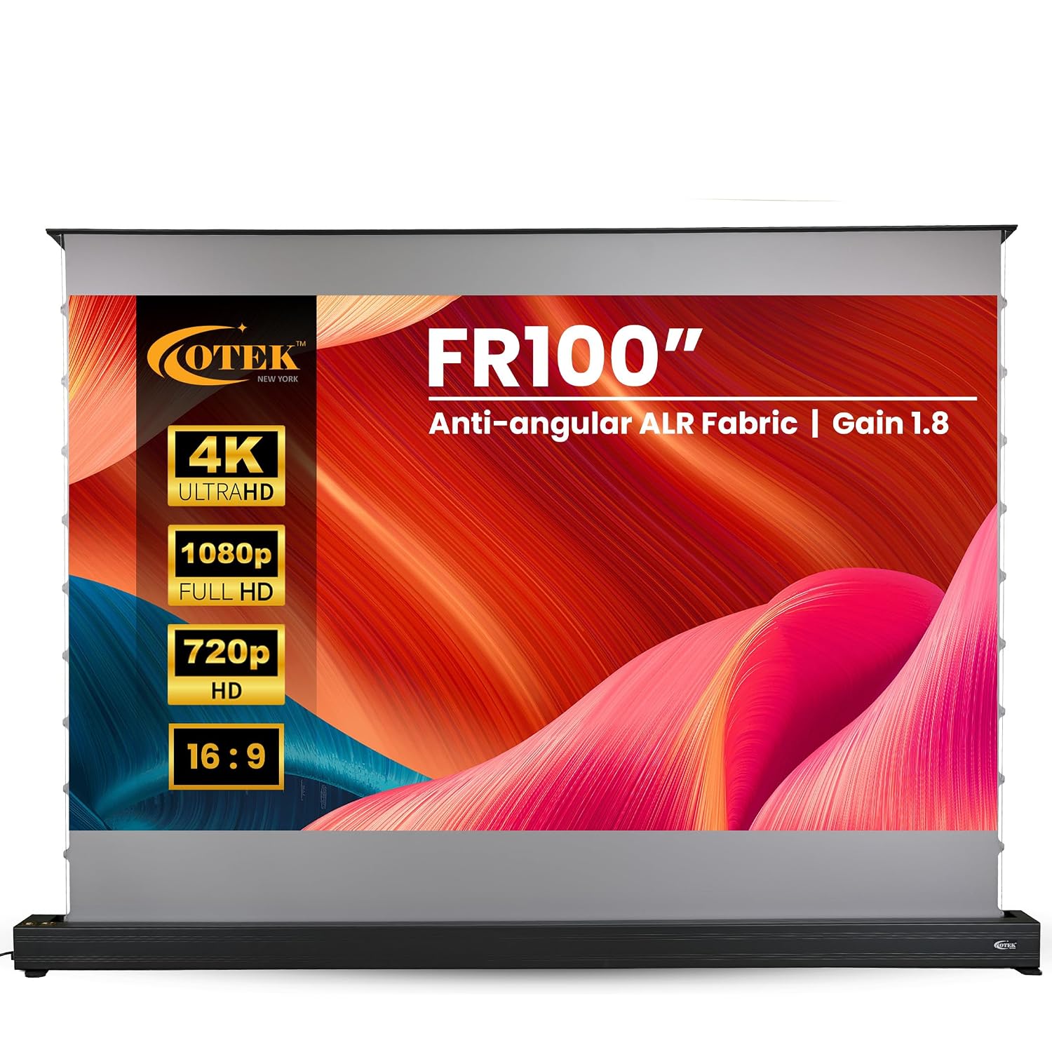 Otek FR100 Motorized Electric Projection Screen - 100" 16:9 Home Theatre Screen with Remote Control, Anti-Angular ALR Fabr... - Review, Price and Buying Guide