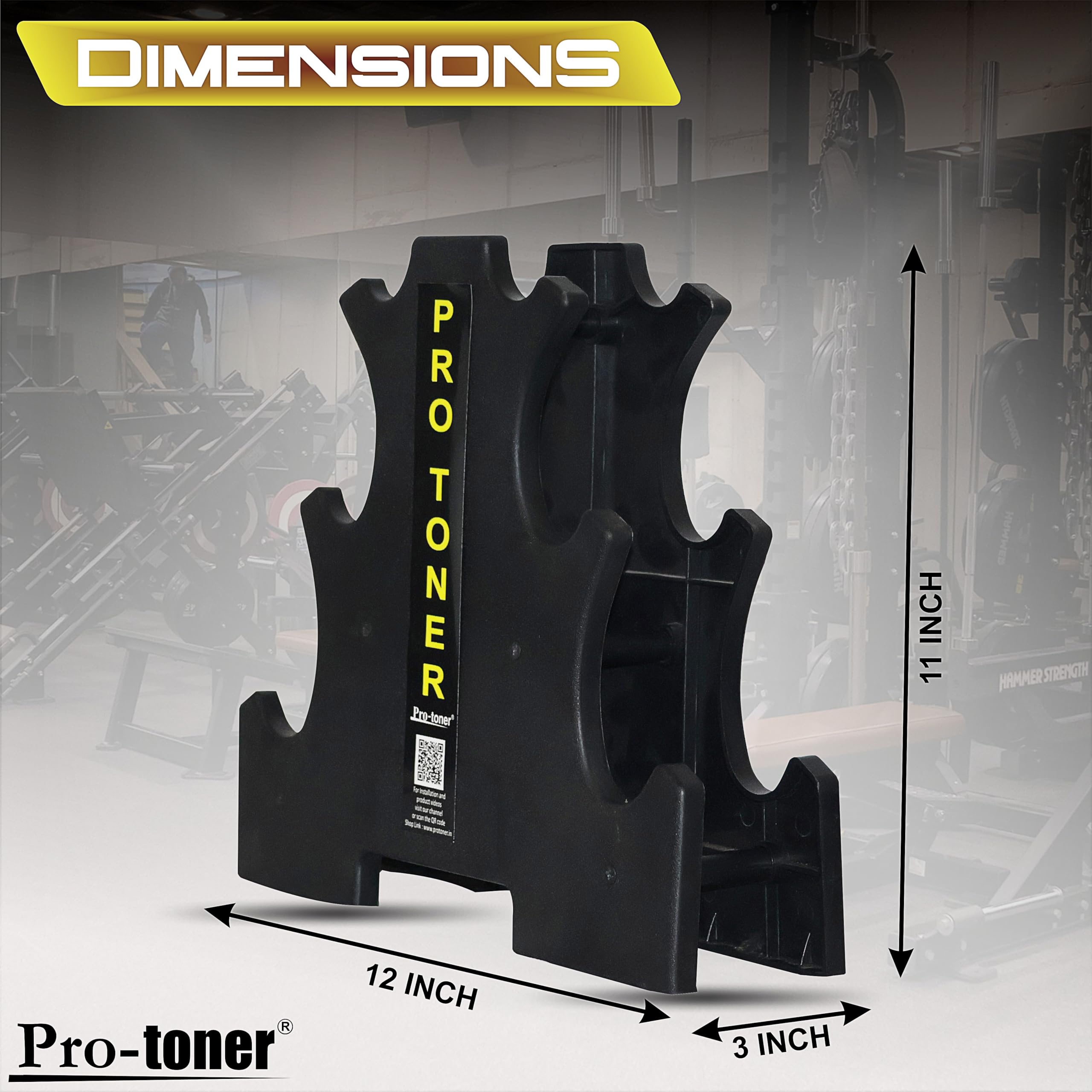 Protoner Dumbbell Rack for 3 Pairs 1