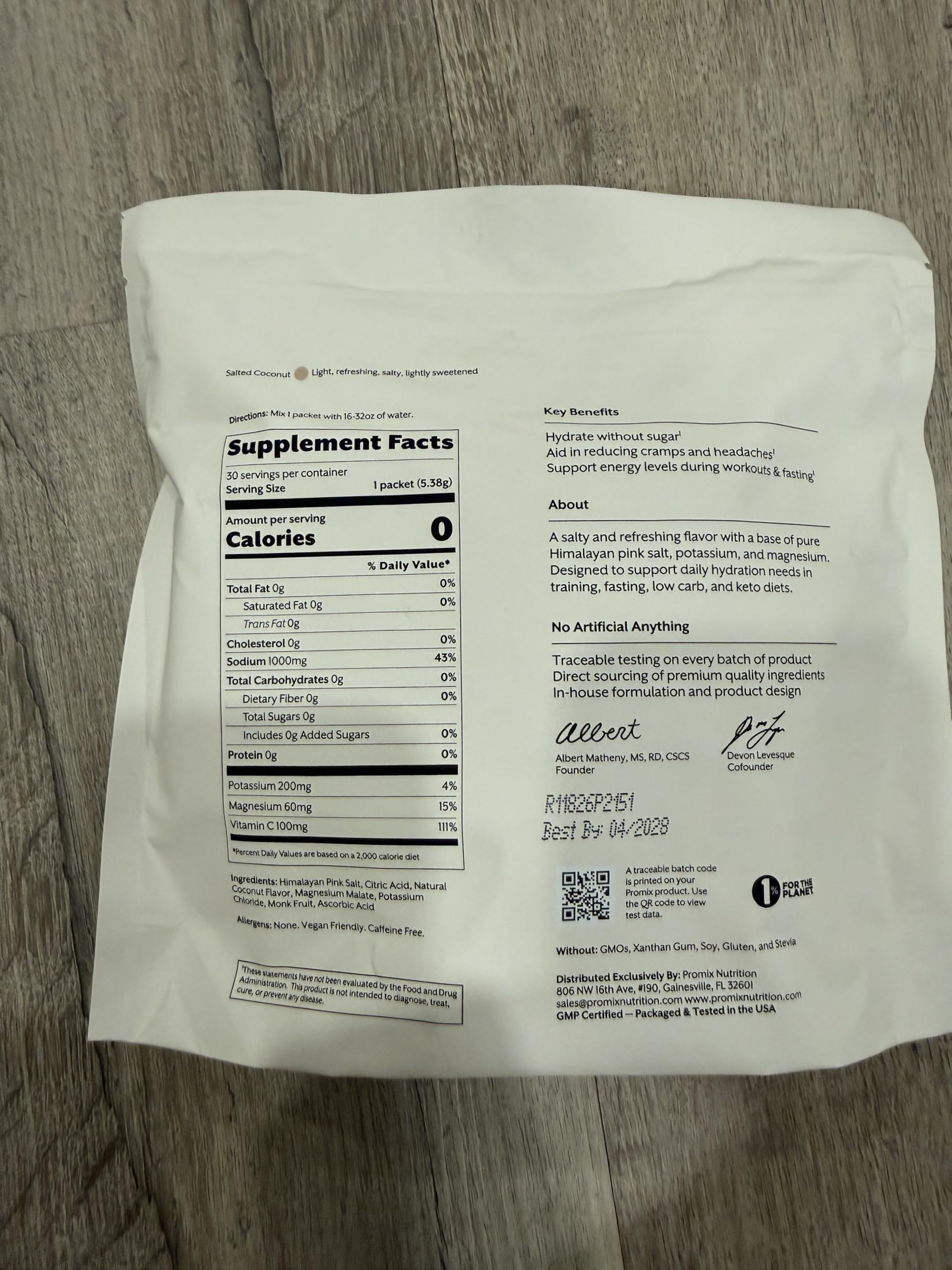 Promix Nutrition Electrolytes Powder, Salted Coconut - 30 Servings — Amazon image 8