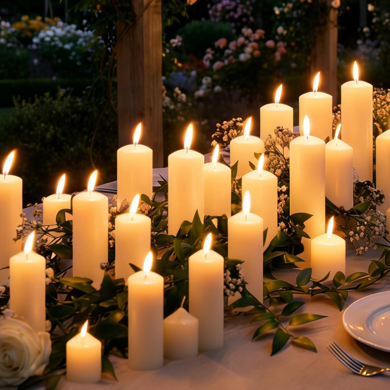 Pillar Candles Bulk Set - Unscented, Smokeless, Dripless | 3 Sizes: 2x3, 2x6, 2x8 Inches | Ideal for Weddings, Christmas & Home Decor (36, Ivory White) - Image 8