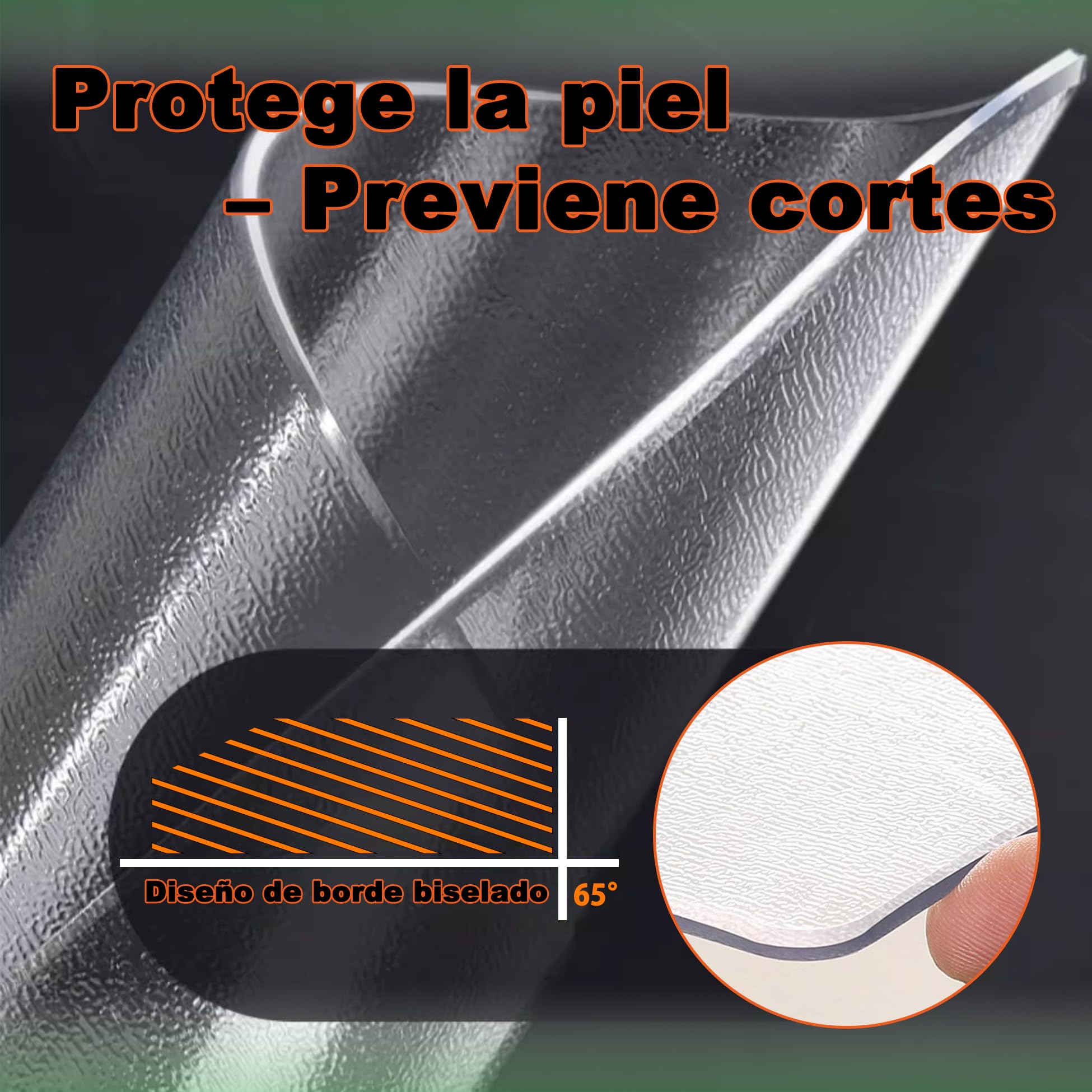 Mantel Transparente PVC 55x195cm - Esmerilado Lamina Plastico Duro - Impermeable Resistente al Aceite - Manteles de Mesa para Bar/Hotel/Cocina/Picnic, Espesor 2mm