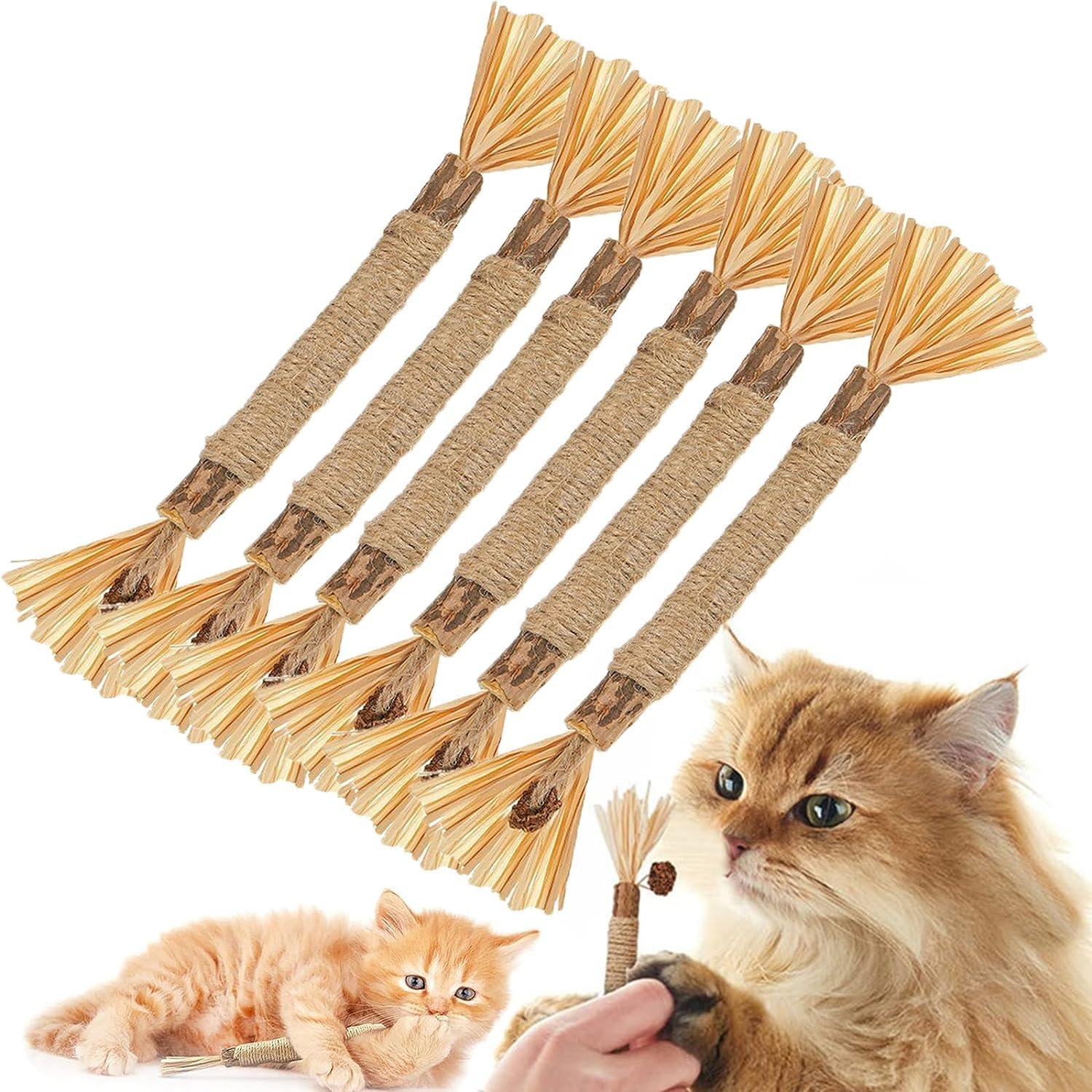 Pawlovers Kitty Dental Chew Stick,Cat Dental Toy,Natural Catnip Chew Toys,Cat Chew