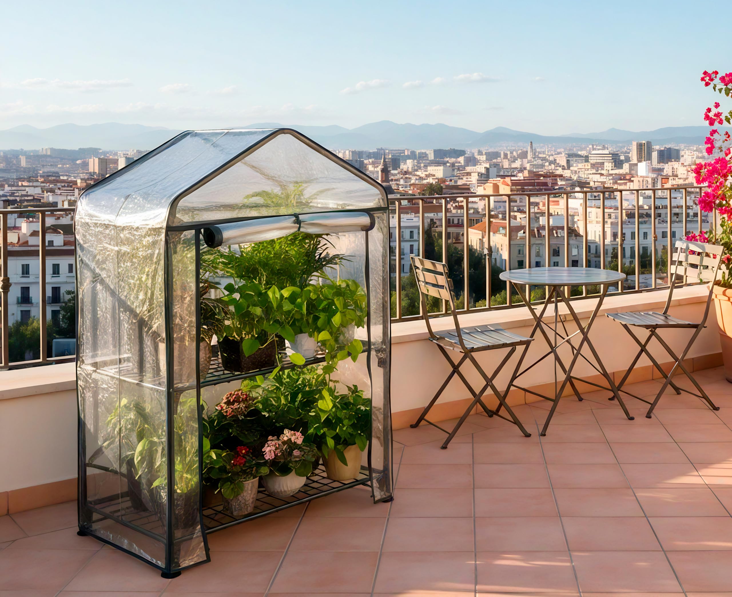 INVERNADERO 2 BANDEJAS PVC (68X49X90CM)