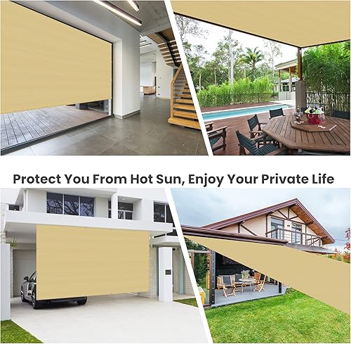 Miniatura 5 de Pantalla de tela 90% de privacidad de 12 x 20 pies, paño para parasol con ojales reforzados para patio al aire libre, toldo, porche, pérgola (12 x